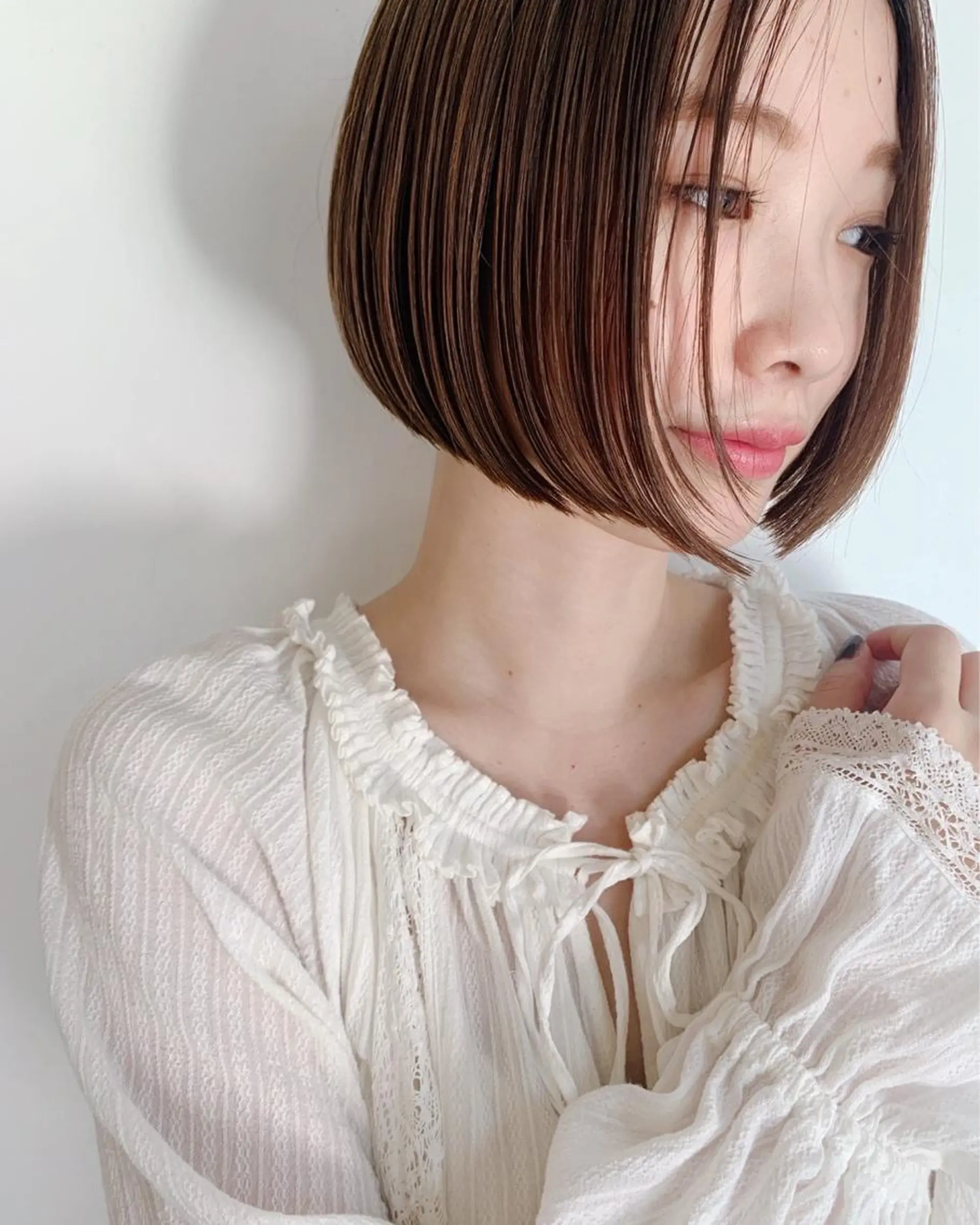 ショート カラー バレイヤージュ ブリーチ ケアブリーチ ハイライトカラー インナーカラー カット ヘッドスパ lani 天神大名/ブリーチのヘアスタイル