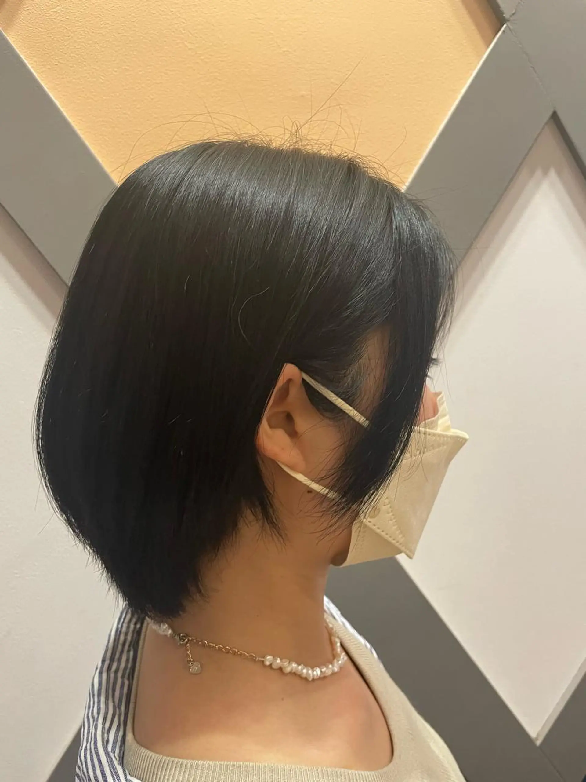ショート カラー 黒髪 ブラウンカラー グラデーションカラー 内藤 すずなのヘアスタイル
