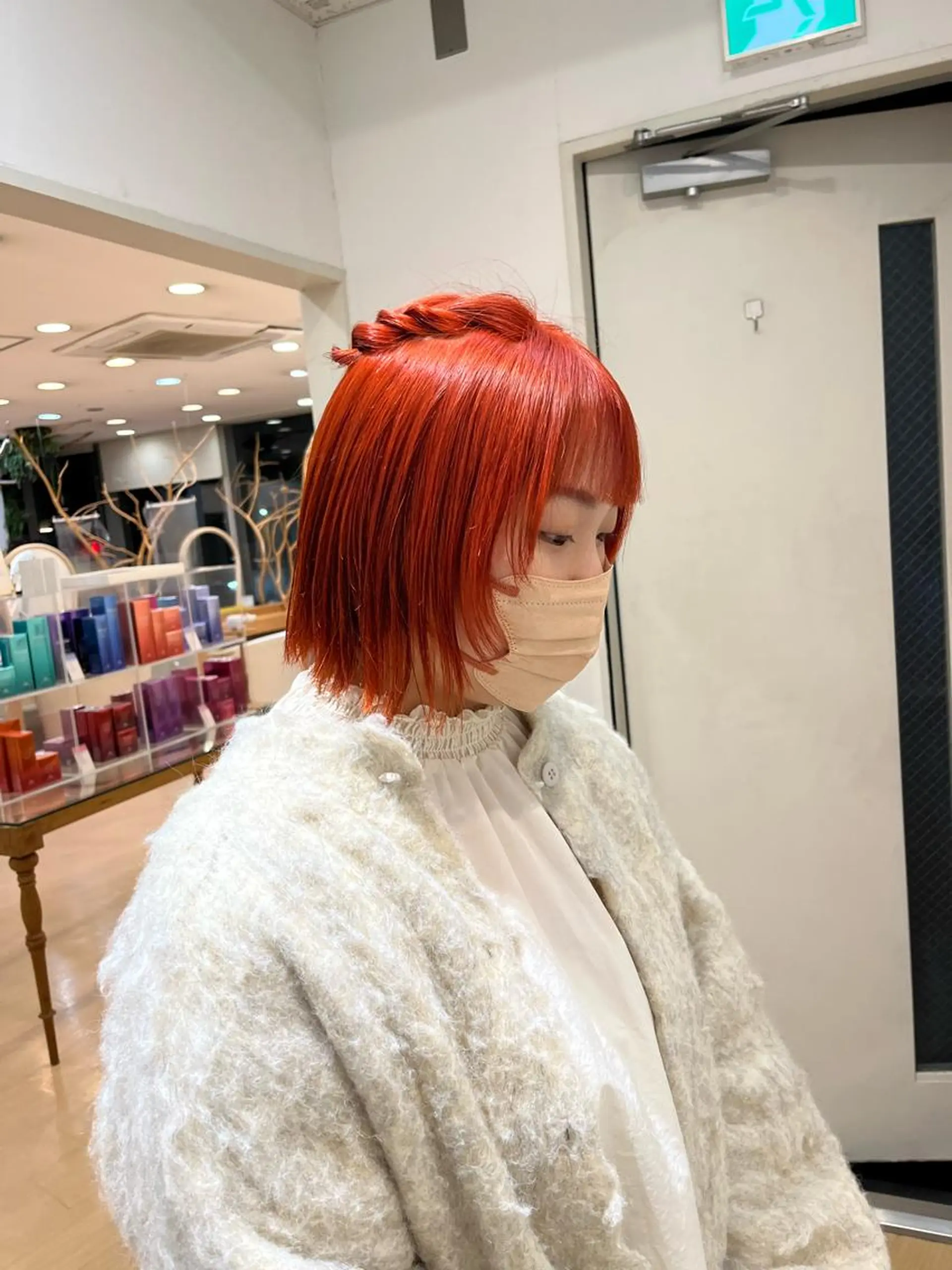 ショート カラー オレンジ ヘアカラー トリートメント 💠つたふうか/ 韓国/メンズヘア💠のヘアスタイル