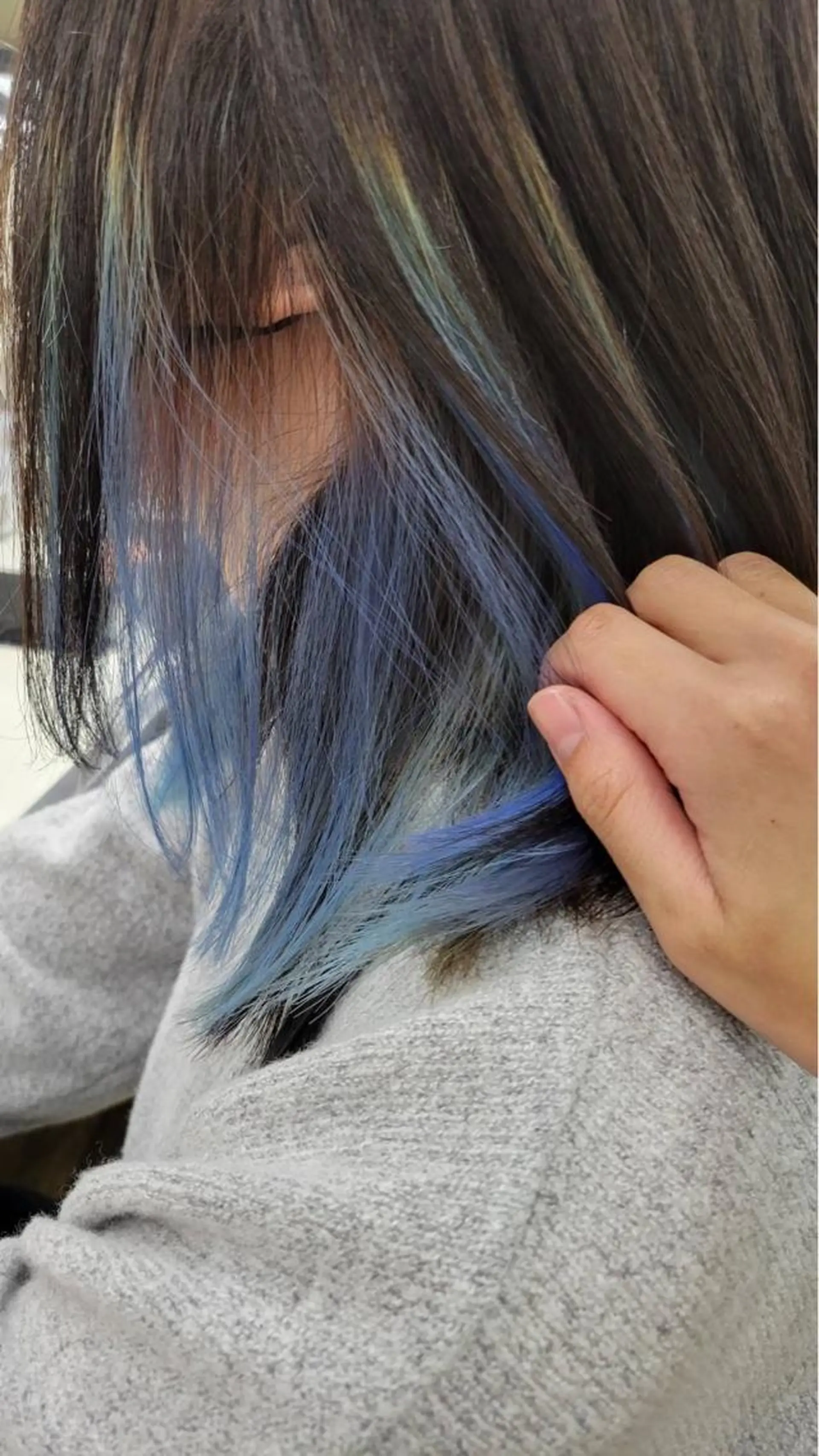 セミロング カット ヘアカラー トリートメント YOMU SUZUのヘアスタイル