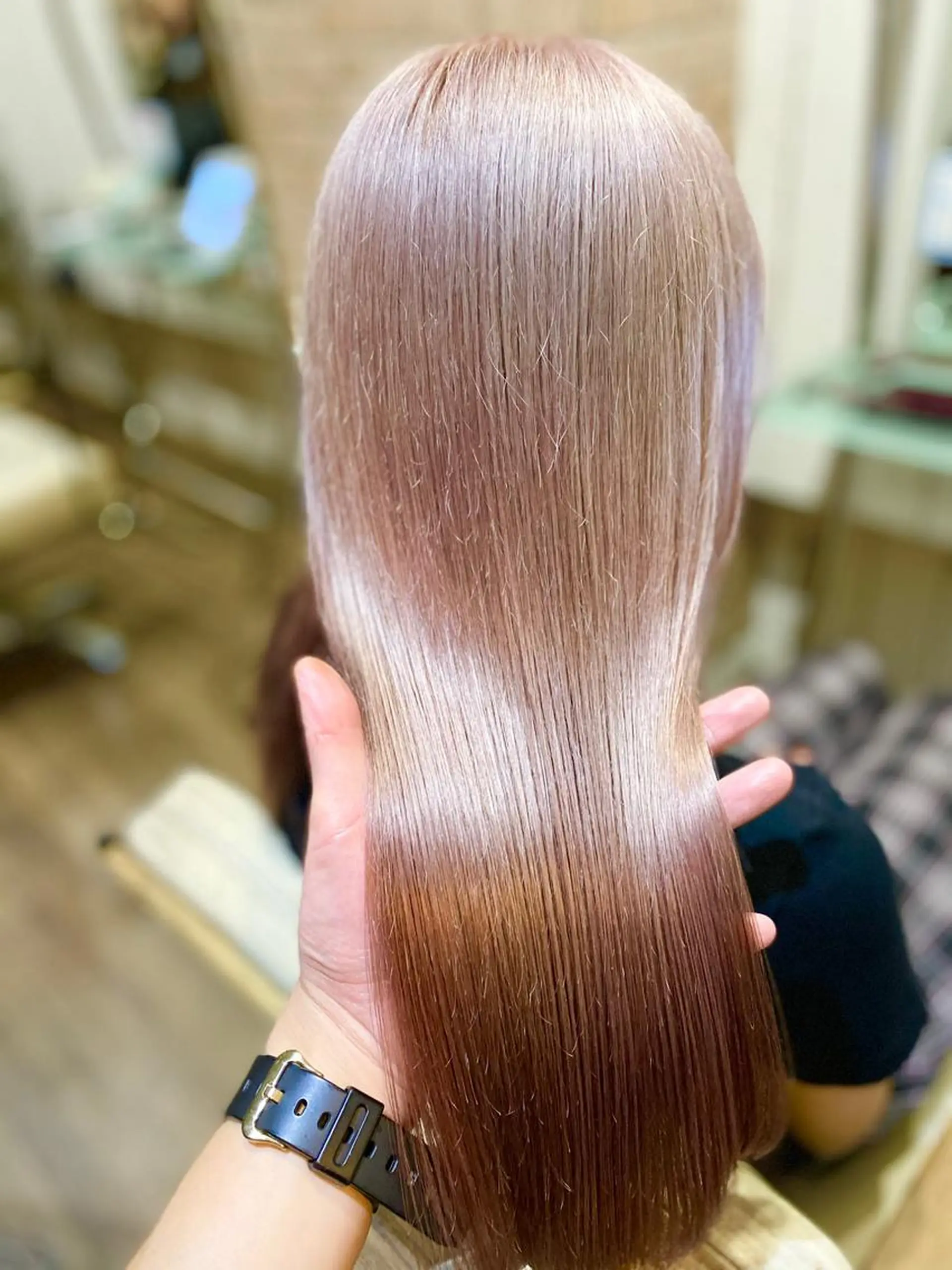 ミディアム カラー パーマ ヘアアレンジ アッシュ バレイヤージュ ベージュカラー ブリーチ 透明感カラー RecheRche【池袋】所属・👑指名率No.1 👑坂口飛翔のヘアスタイル