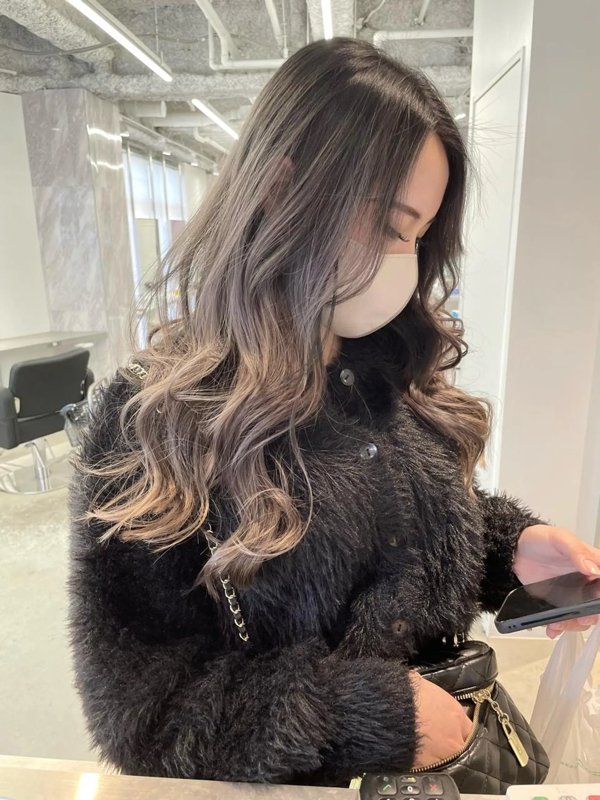 ロング カラー ヘアアレンジ バレイヤージュ レイヤーカット 🎗秋山勇 /三宮指名No.1のヘアスタイル