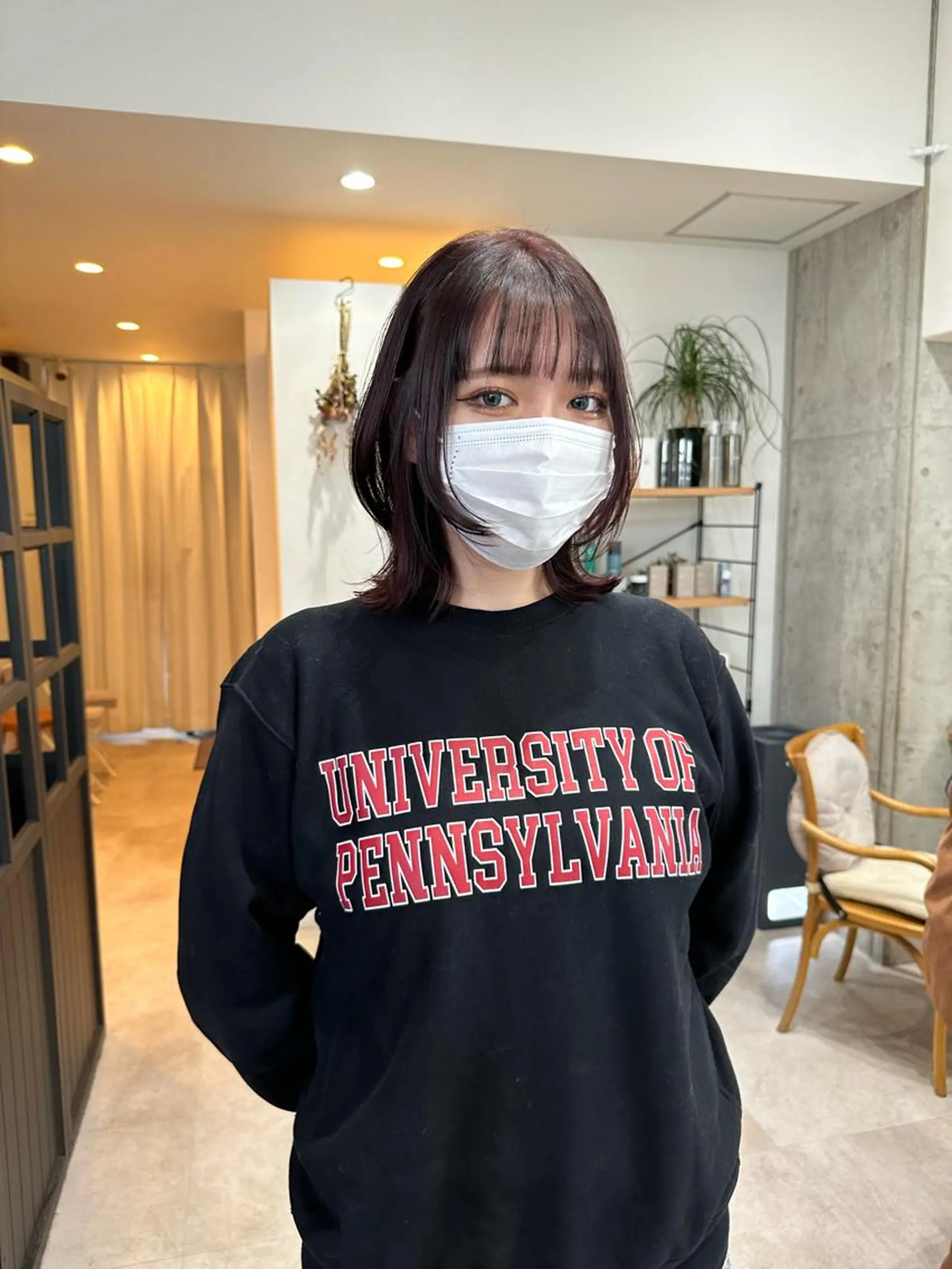 ミディアム ウルフカット ヘアカラー トリートメント ✨透明感カラー 恵比寿HAYATO✨のヘアスタイル