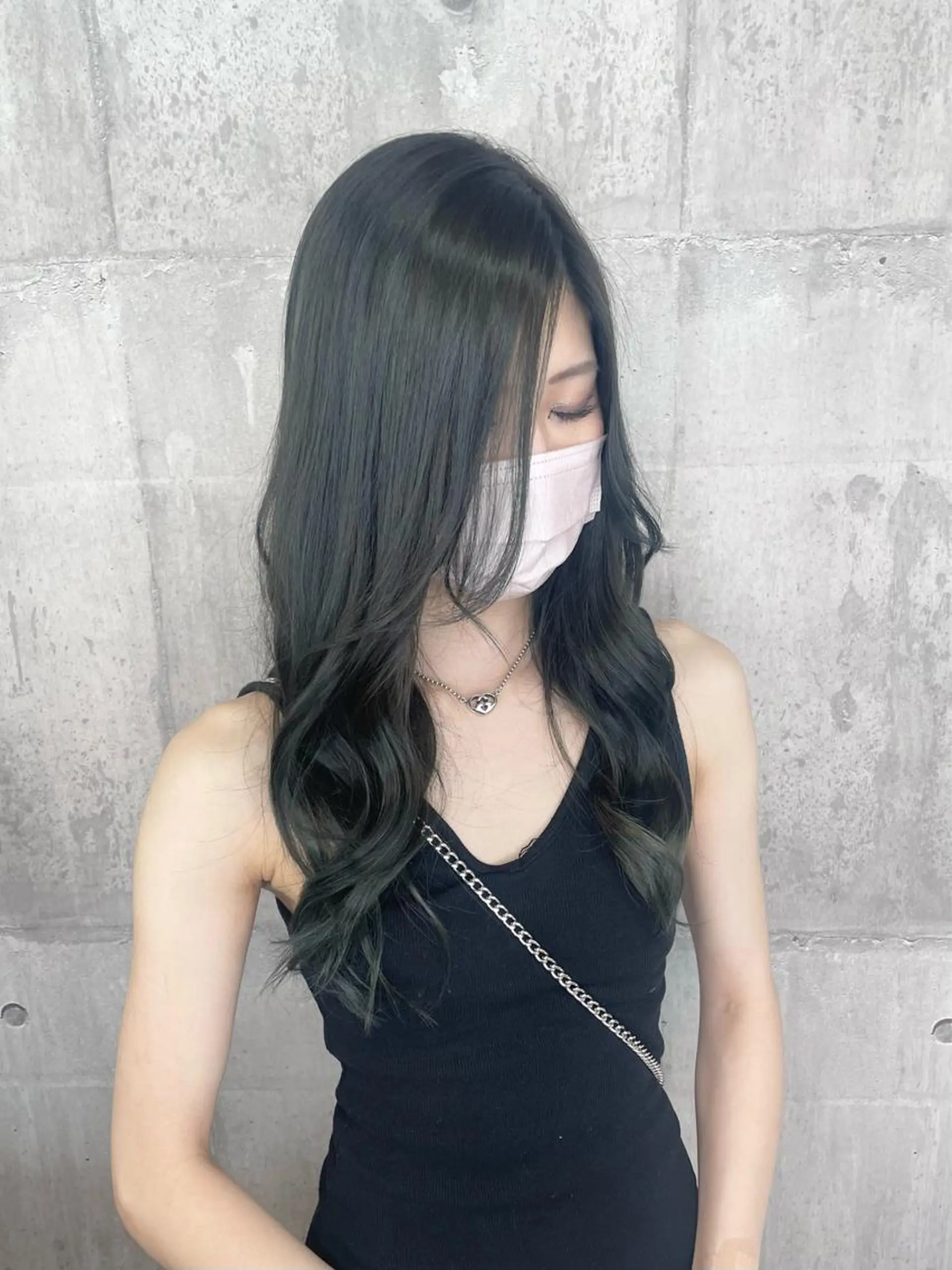 カラー グレージュ オリーブグレージュ オリーブグレー ヘアカラー トリートメント _WHITE浜松店 もえかのヘアスタイル