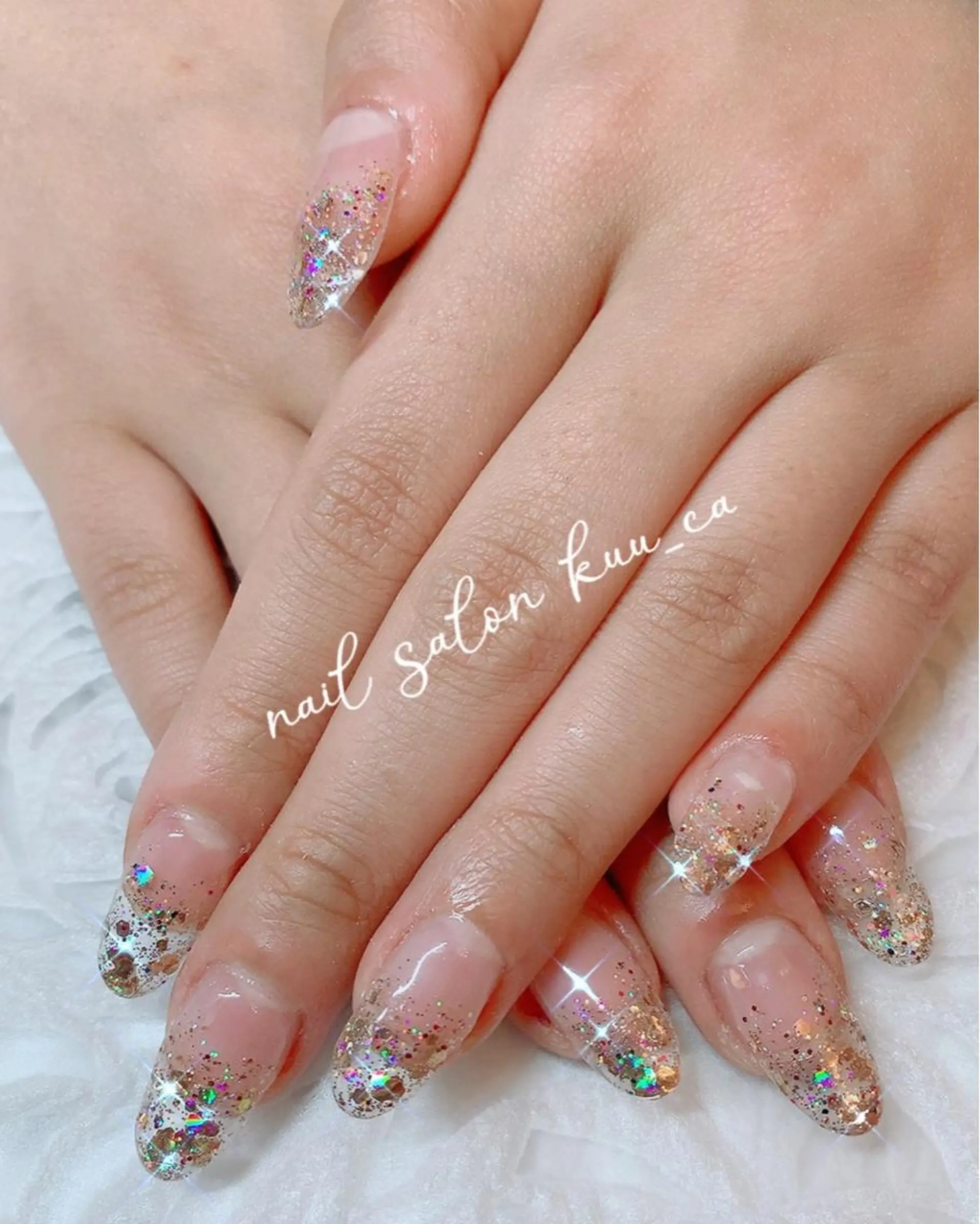 ネイル ラメ(グリッター) ラメグラデーション ハンドネイル nail salon kuu_caのネイルデザイン