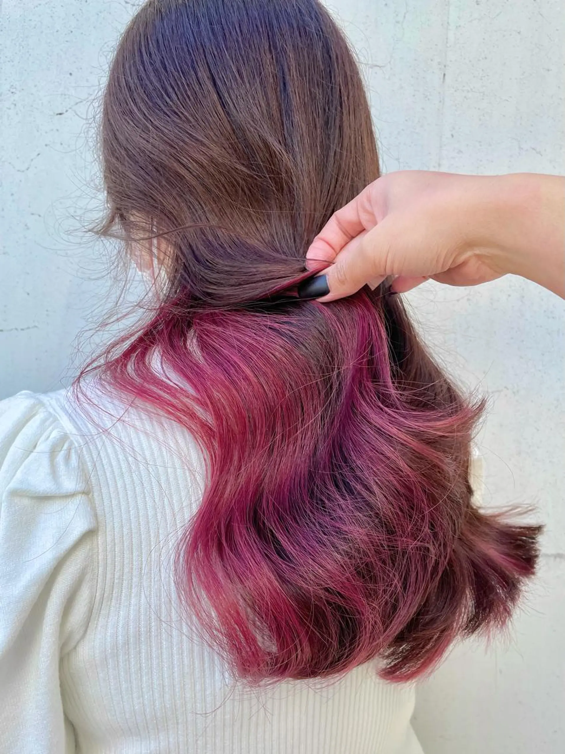 ロング カラー アディクシーカラー ブリーチ ケアブリーチ ダブルカラー イヤリングカラー カット ヘアカラー トリートメント もにか🌞原宿/渋谷 🌝ブリーチカラーのヘアスタイル