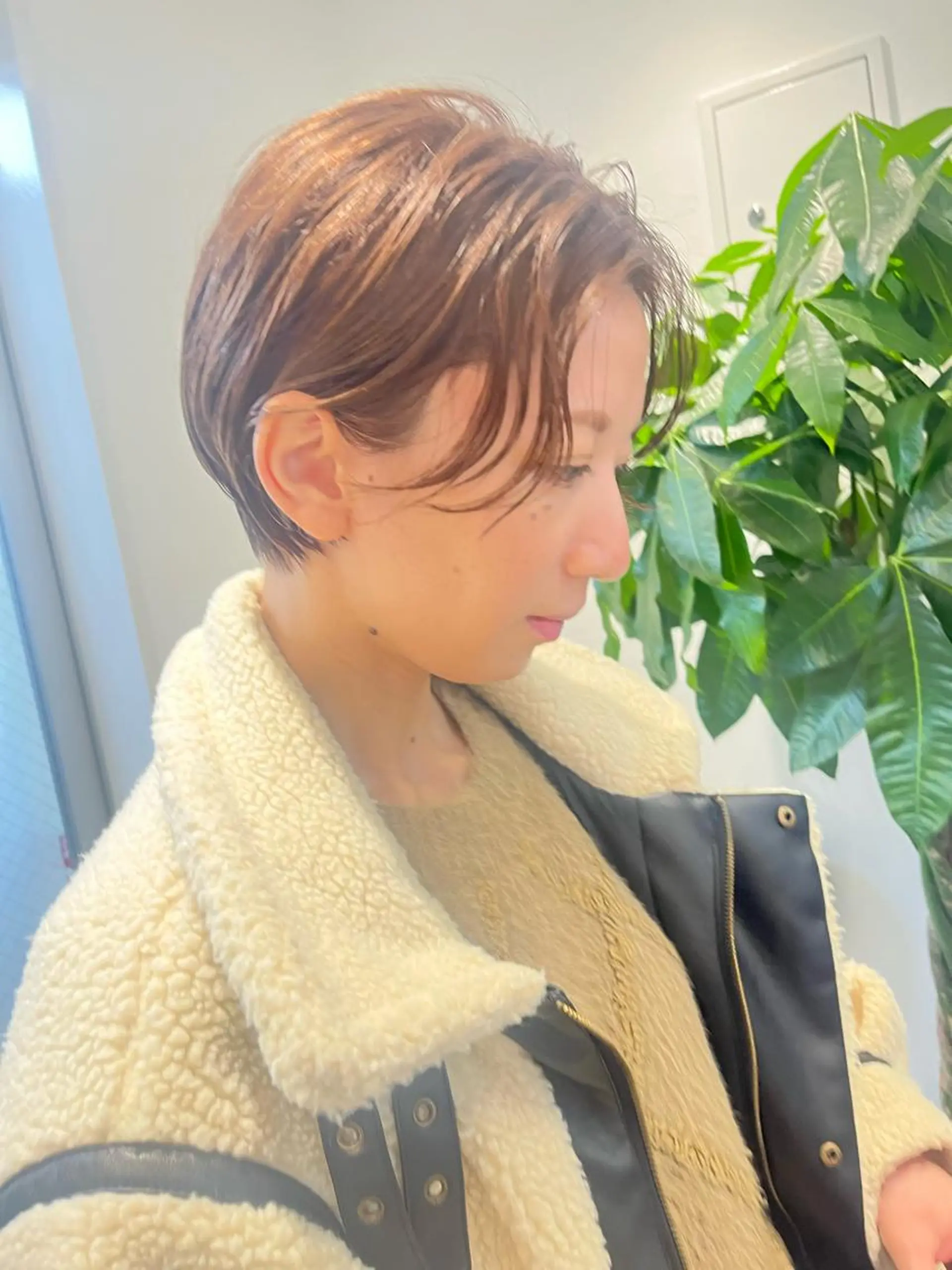ショート カラー パーマ ベージュカラー SOYON 🤍CHIZU🤍.のヘアスタイル