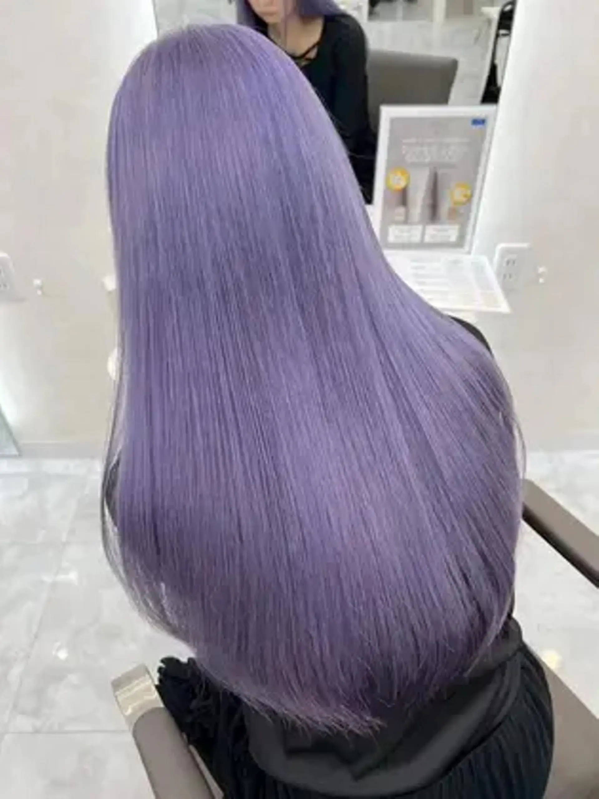 ロング カラー アディクシーカラー アッシュ バレイヤージュ ベージュカラー ブルーカラー 女性専用サロン梅田 髪質改善カラーakiのヘアスタイル