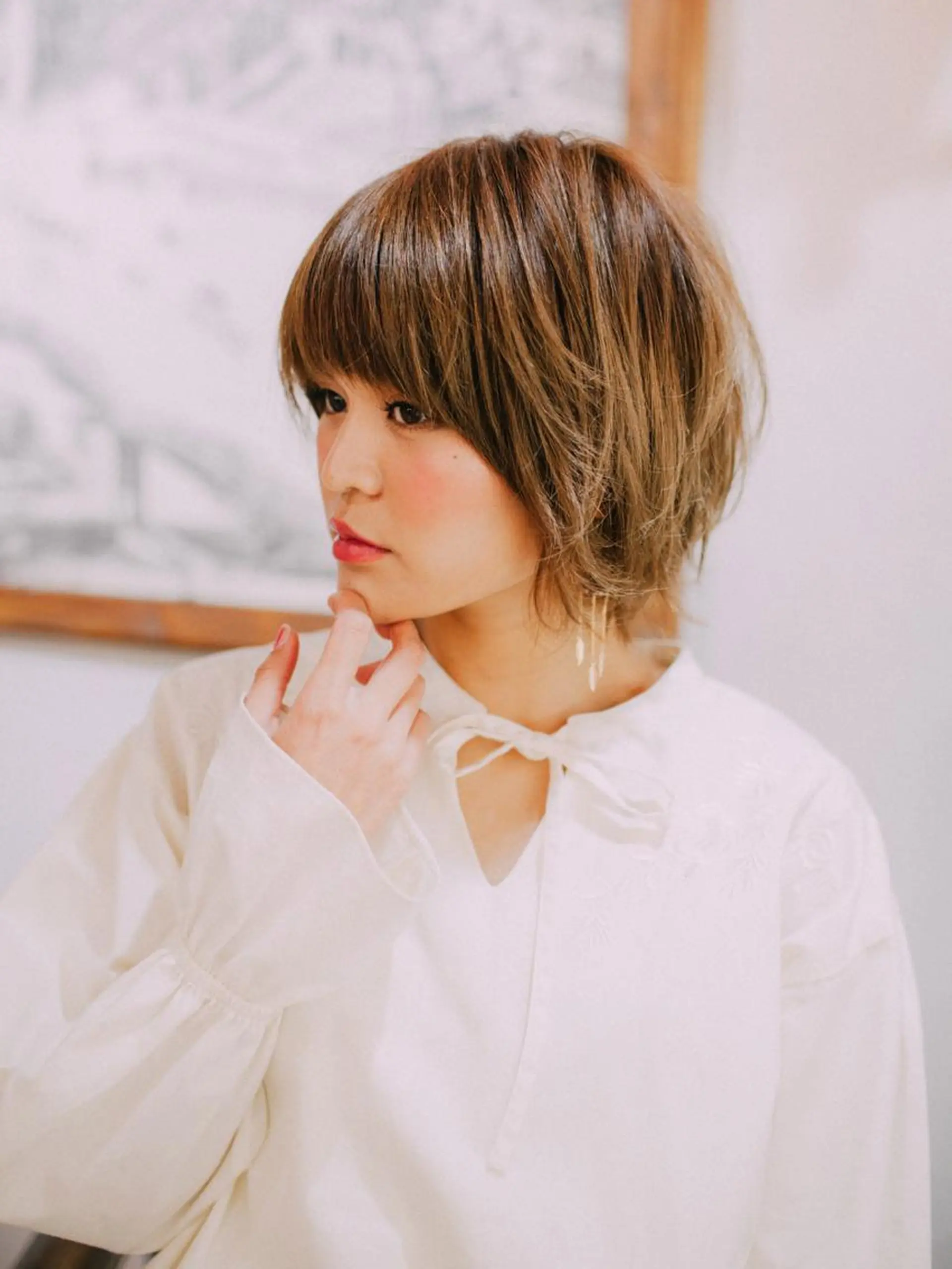 ミディアム カラー パーマ ヘアアレンジ メンズ キッズ ネイル マツエク・マツパ premier modelsのヘアスタイル