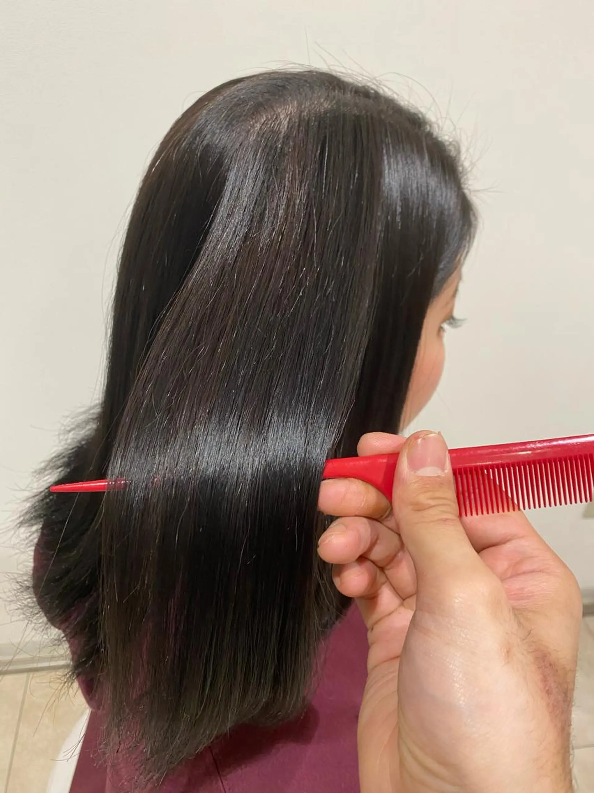 セミロング タナカ レイヤのヘアスタイル