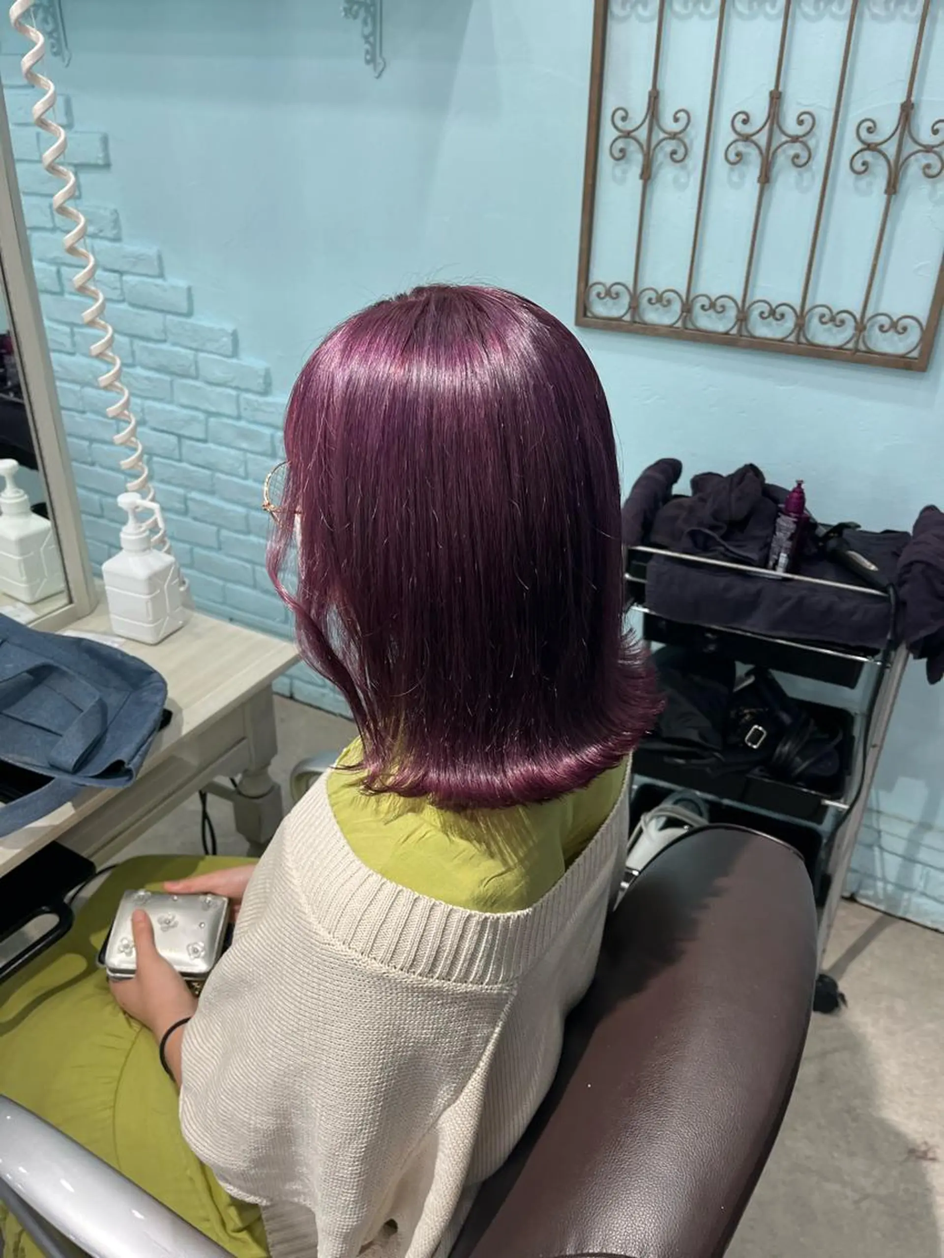 セミロング カラー ヘアアレンジ ヘアカラー トリートメント ヘアセット 🩶【推しハイトーン 】yuzu🩶のヘアスタイル