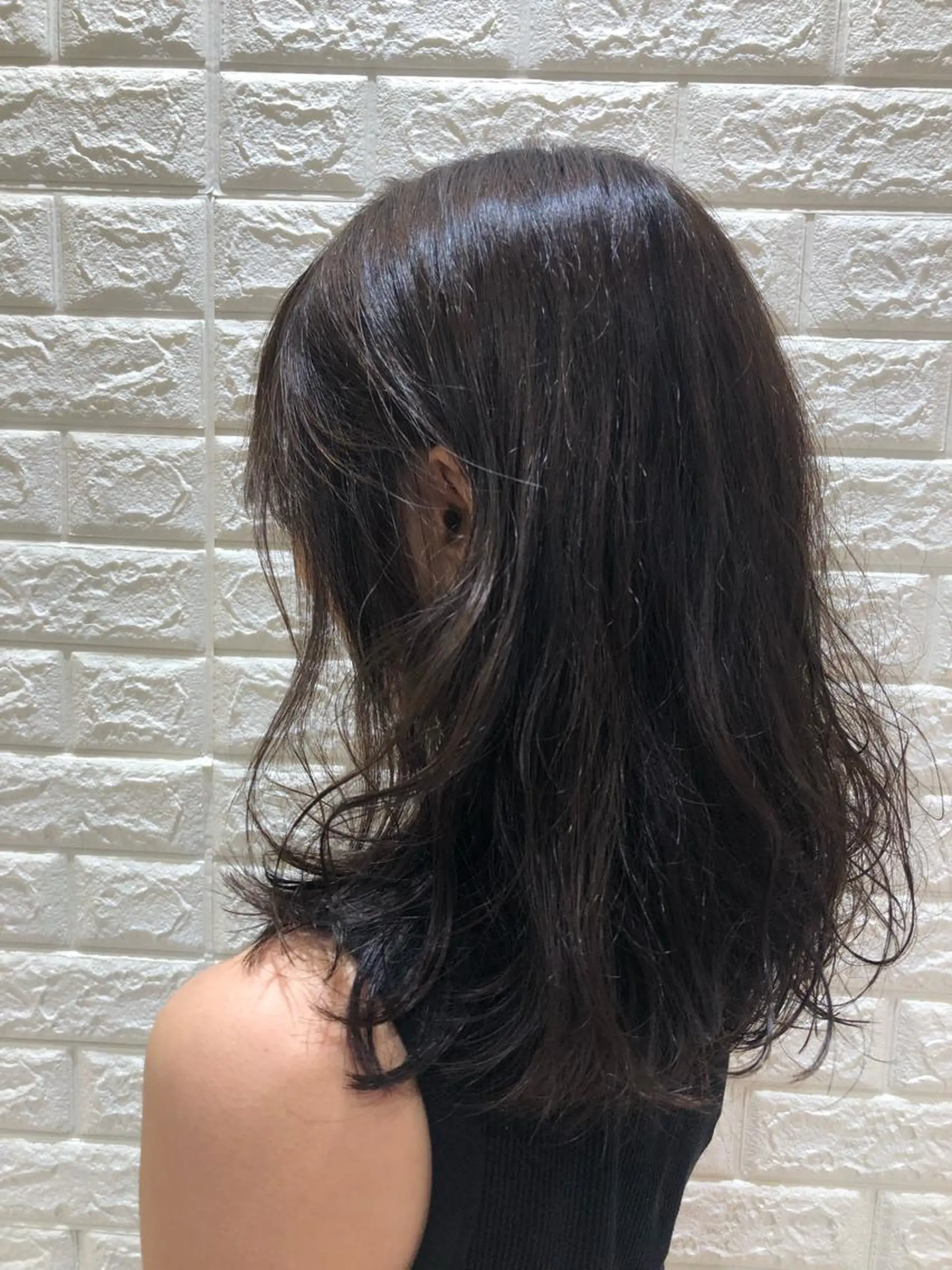 ミディアム カラー パーマ カット ヘアカラー MODE K's松原 YUMIのヘアスタイル