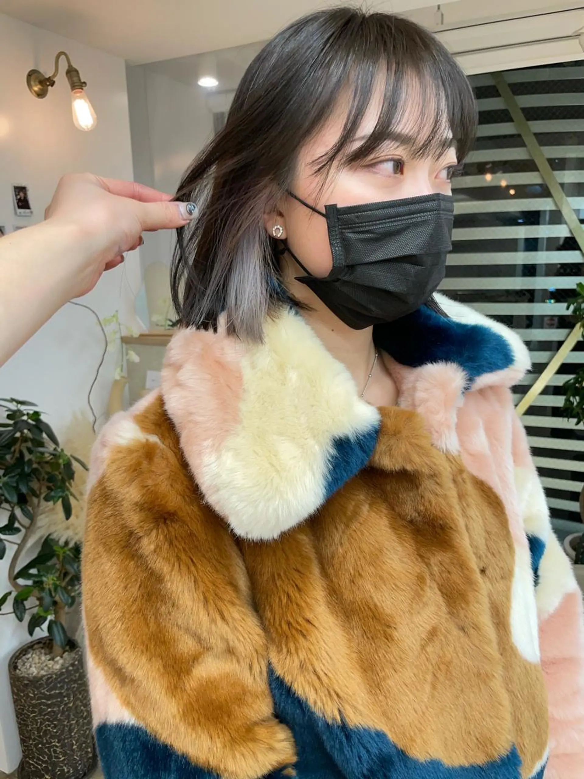 ミディアム カラー ベージュカラー GO TODAY SHAiRE SALON 梅田NU茶屋町店所属・今村彩巴 ボブ/ストレートのヘアスタイル