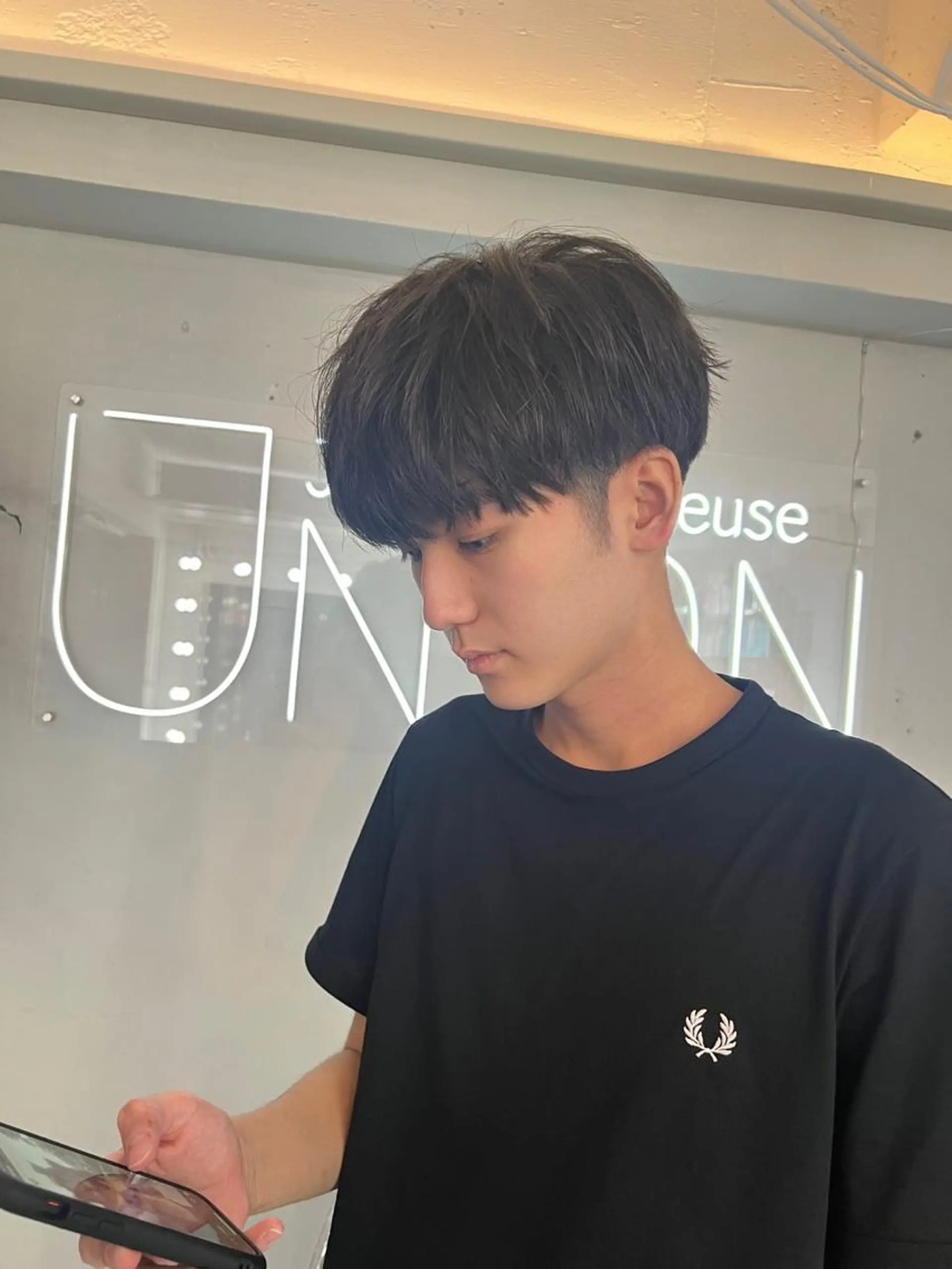 ミディアム メンズ je suis heureuse所属・ハイライトカラー 🌀ゆい❣️のヘアスタイル