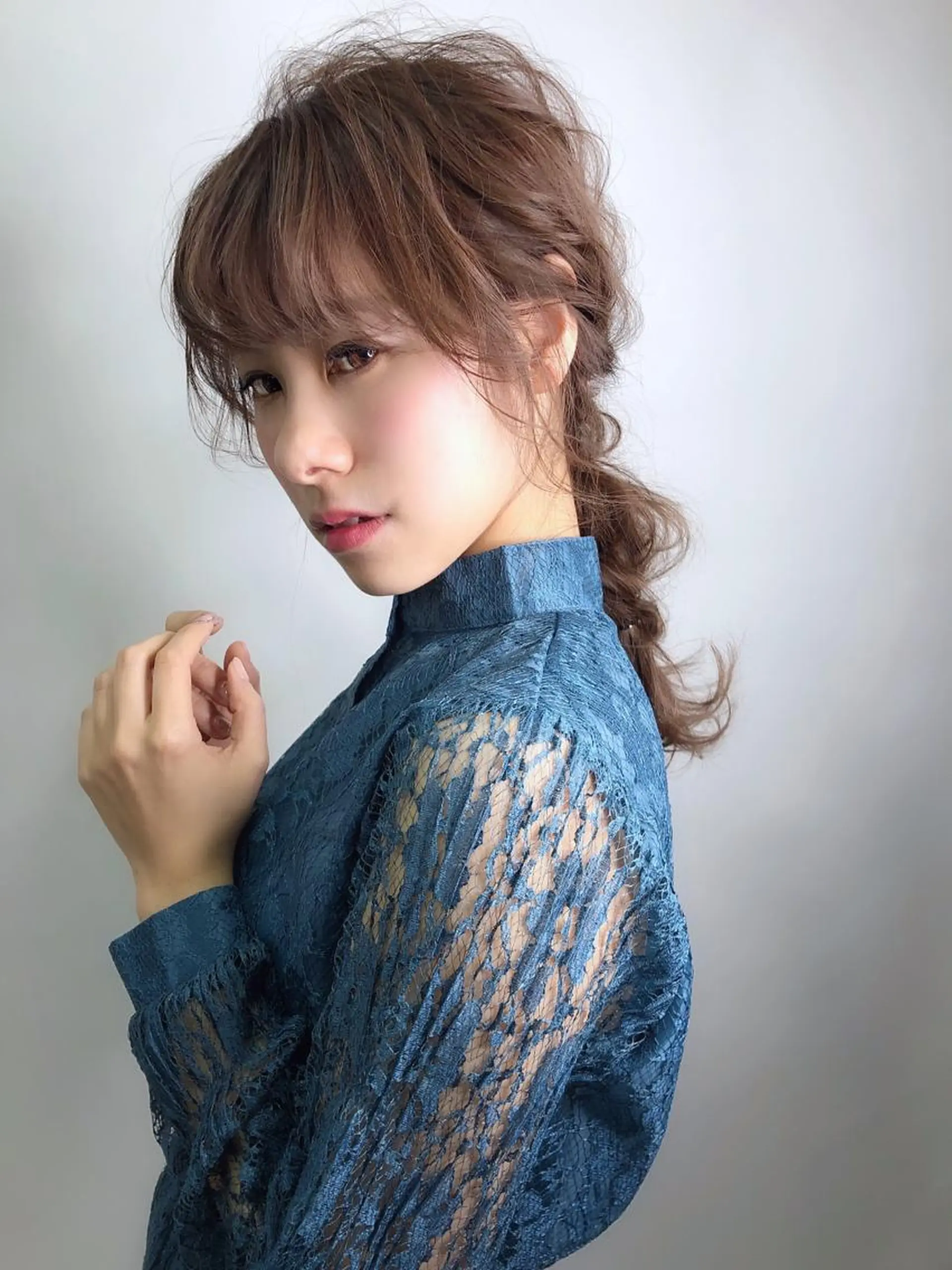 セミロング ヘアアレンジ ヘアセット omocha hair salon所属・大嶋 伸吾のヘアスタイル