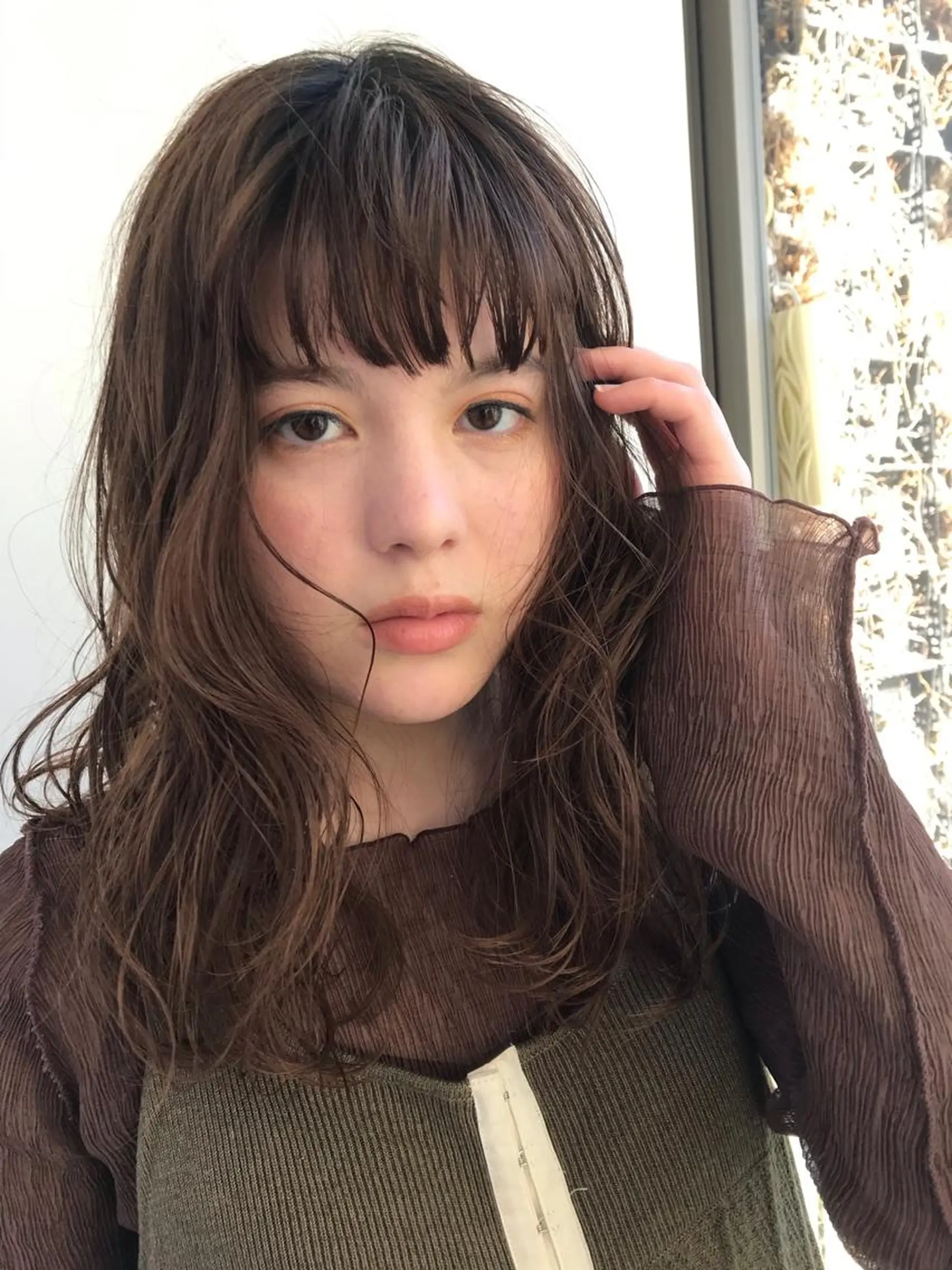 セミロング カラー カット ヘアカラー 縮毛矯正 福島成美/髪質改善 縮毛矯正/カラーのヘアスタイル