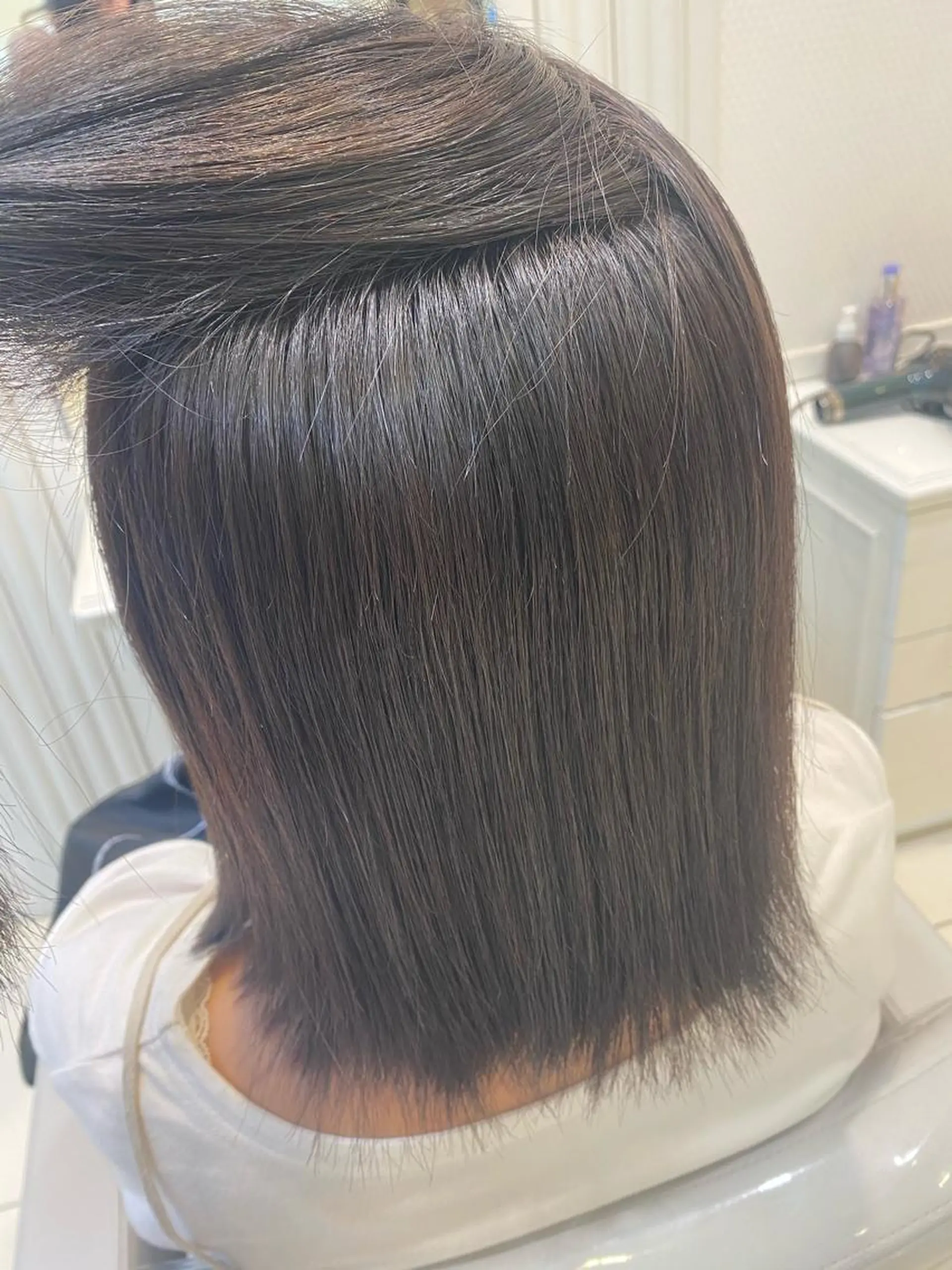 ミディアム パーマ 縮毛矯正 ストレートパーマ ヘアカラー トリートメント 【縮毛矯正特化】 kyokaのヘアスタイル