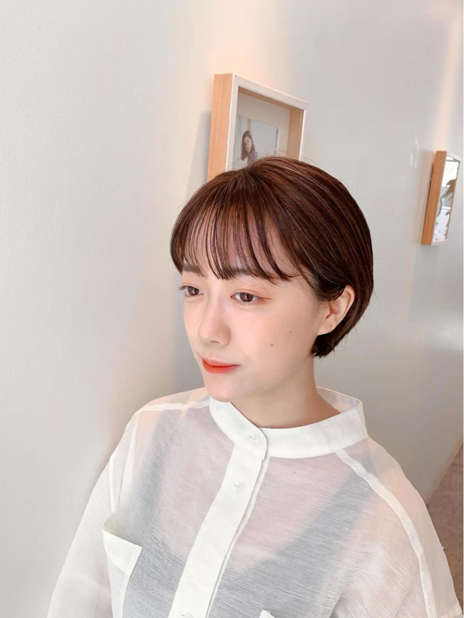 ショート カラー 丸みショート ベージュカラー ハイライトカラー ハイライト 似合わせカット 完全完結個室サロンlevel √One所属・中尾 文哉のその他イメージ