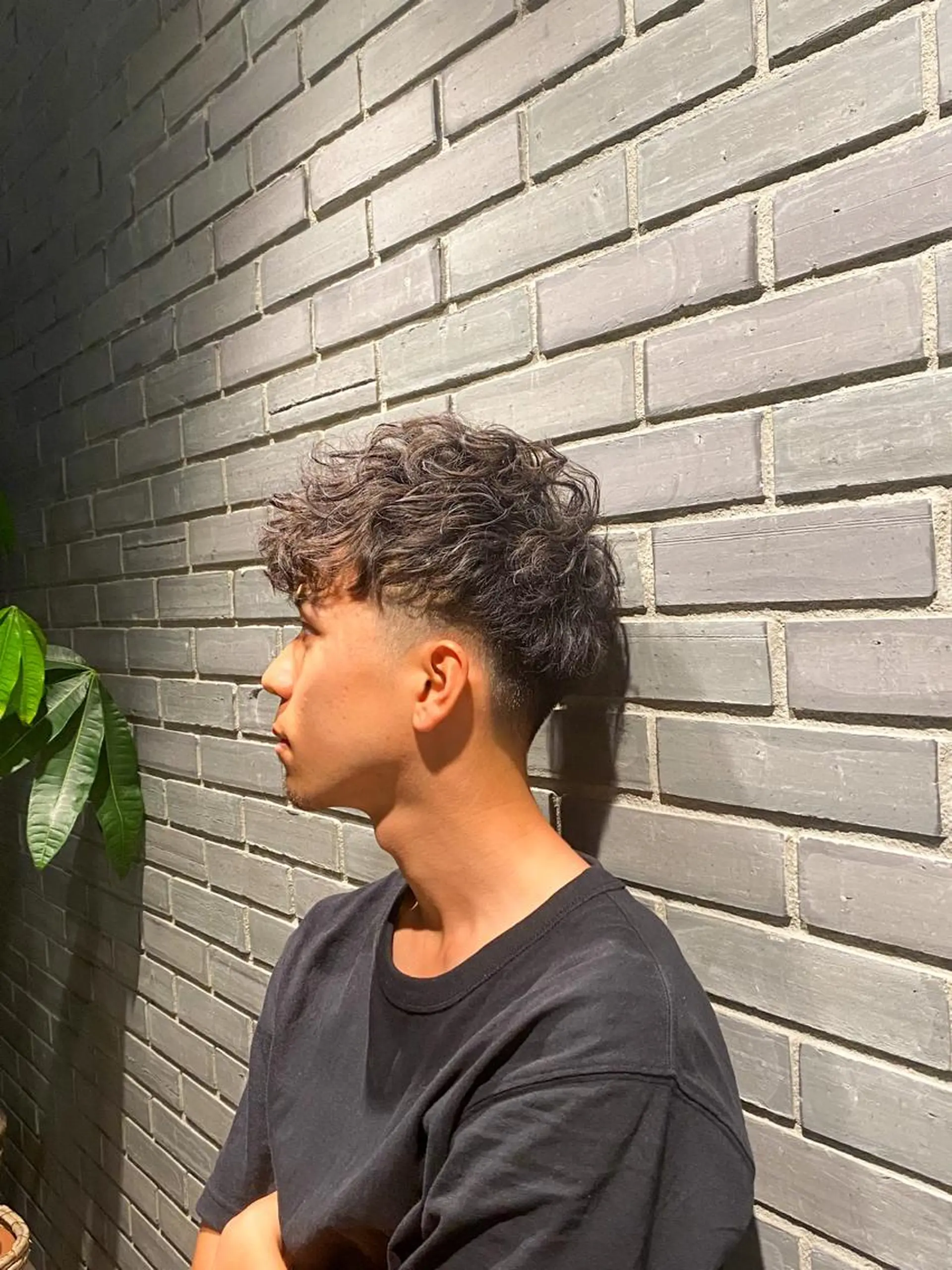 ミディアム パーマ メンズ カット パーマ FRISEUR smile&gentleman所属・【川西能勢口駅1分】 木村　翔乃佑のヘアスタイル