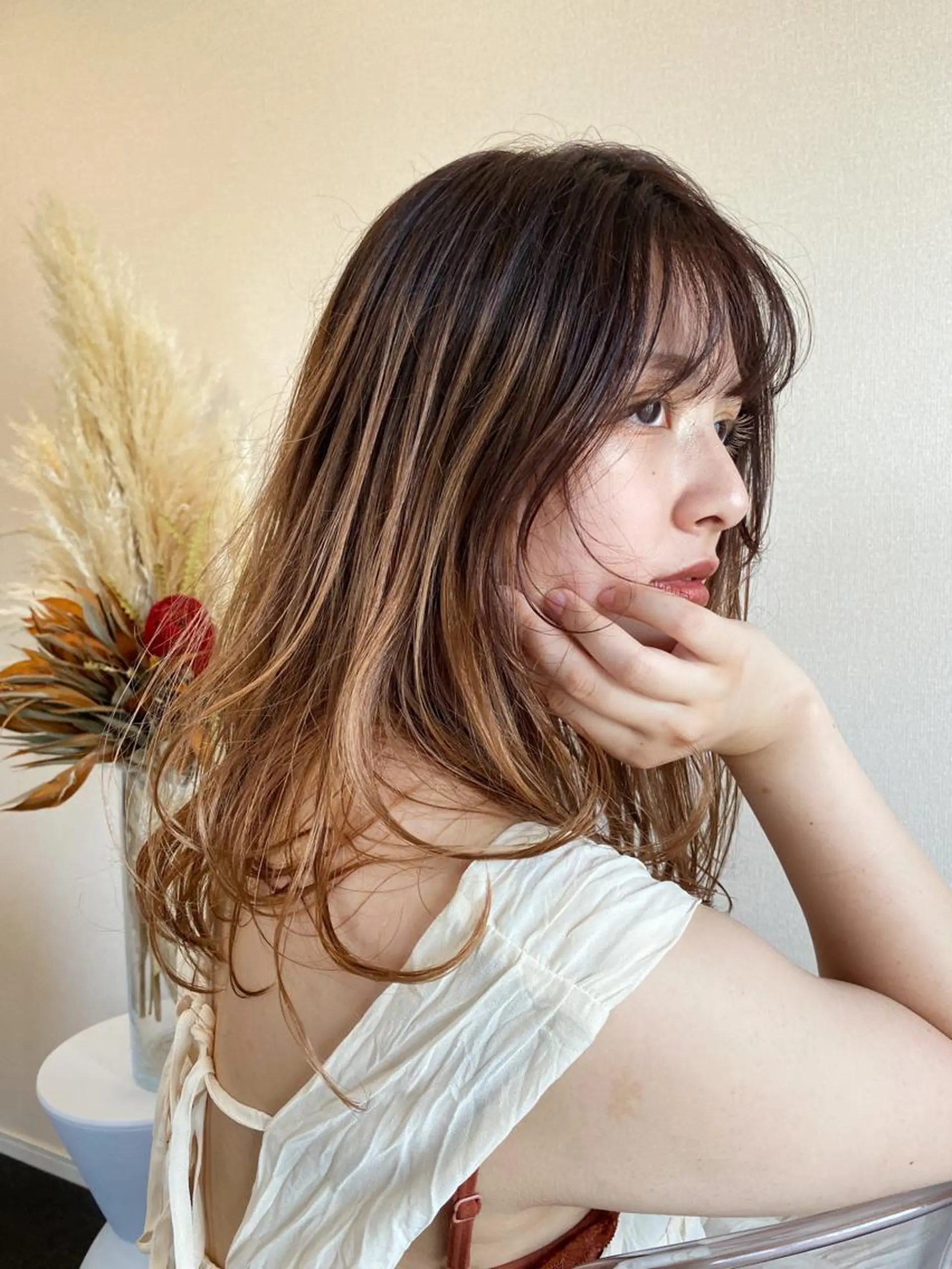 ミディアム ヘアカラー トリートメント 柔らかbeige /chinari❤︎のヘアスタイル