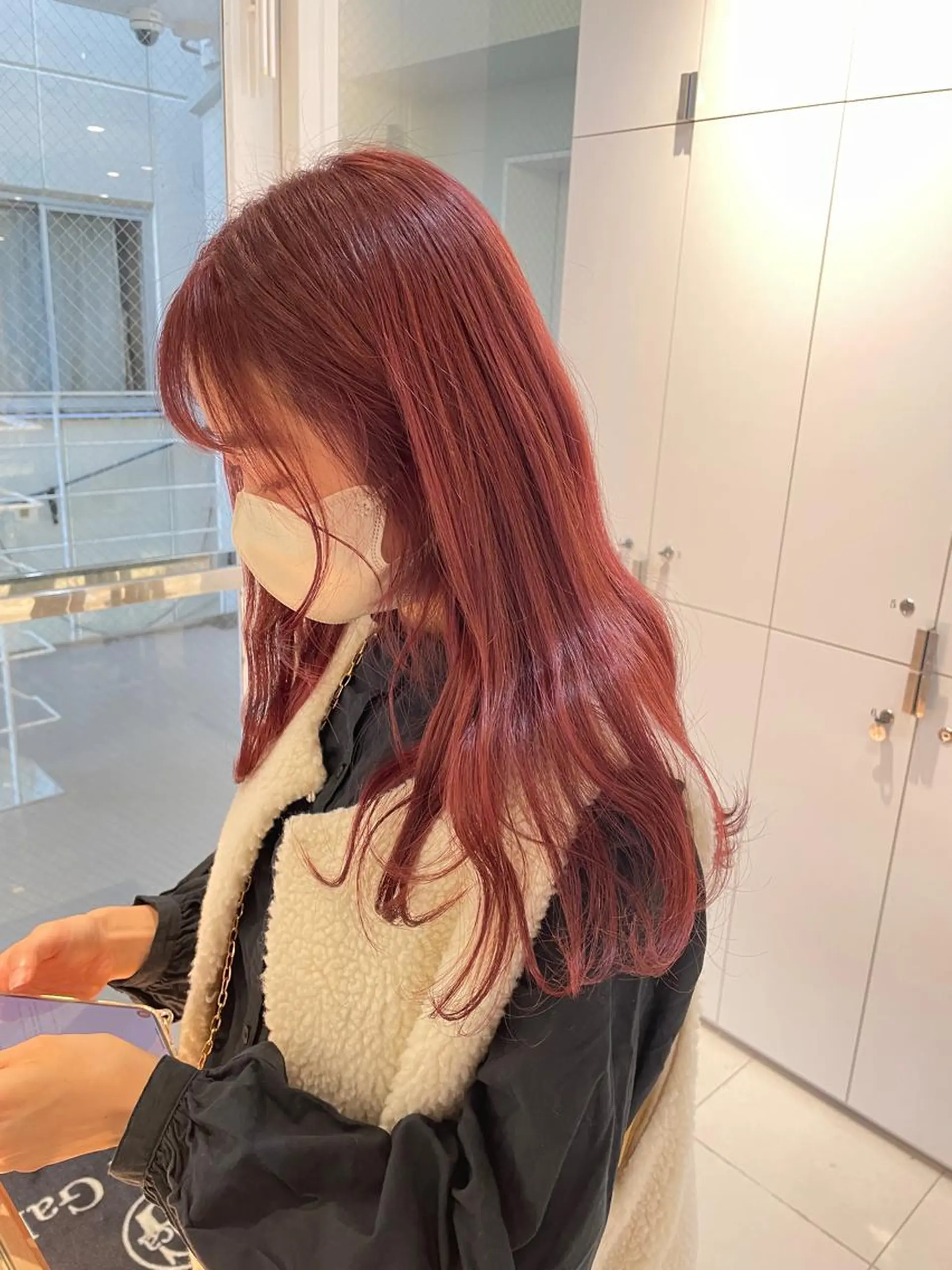 ロング カラー ヘアアレンジ ピンクカラー ヘアカラー トリートメント ヘッドスパ ヘアセット 艶髪✨寒色カラー✨ 翁長孝輔のヘアスタイル