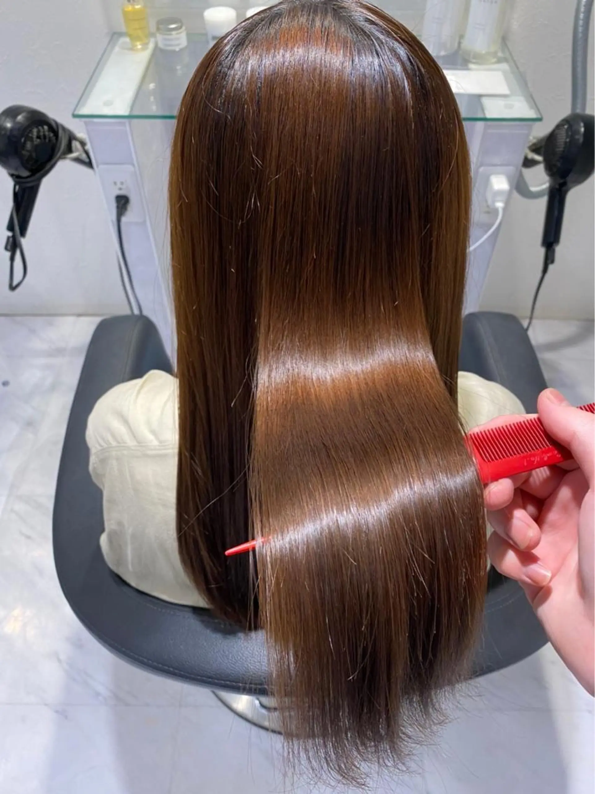 セミロング カット トリートメント ヘッドスパ 透明感♡グレージュ ♡ミルクティー♡のヘアスタイル