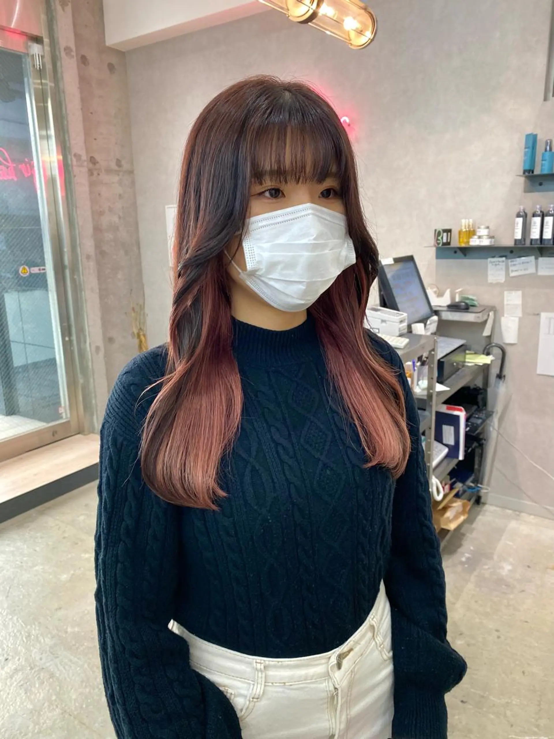 ロング カラー ヘアアレンジ ヘアカラー ♡韓国風ヘア 🐈♡MIHOのヘアスタイル