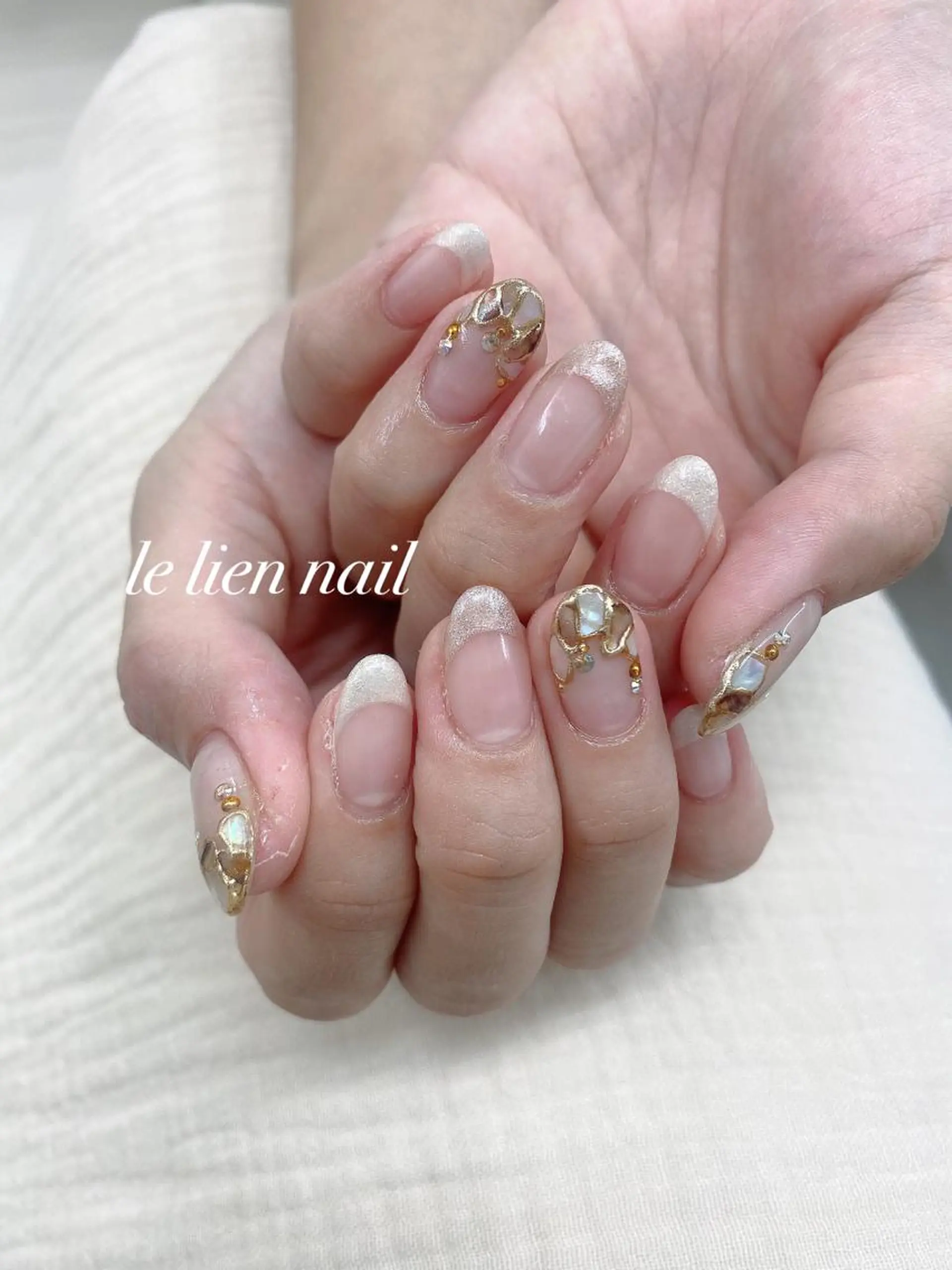 ネイル フレンチネイル シンプルネイル ハンドネイル le lien nailのネイルデザイン