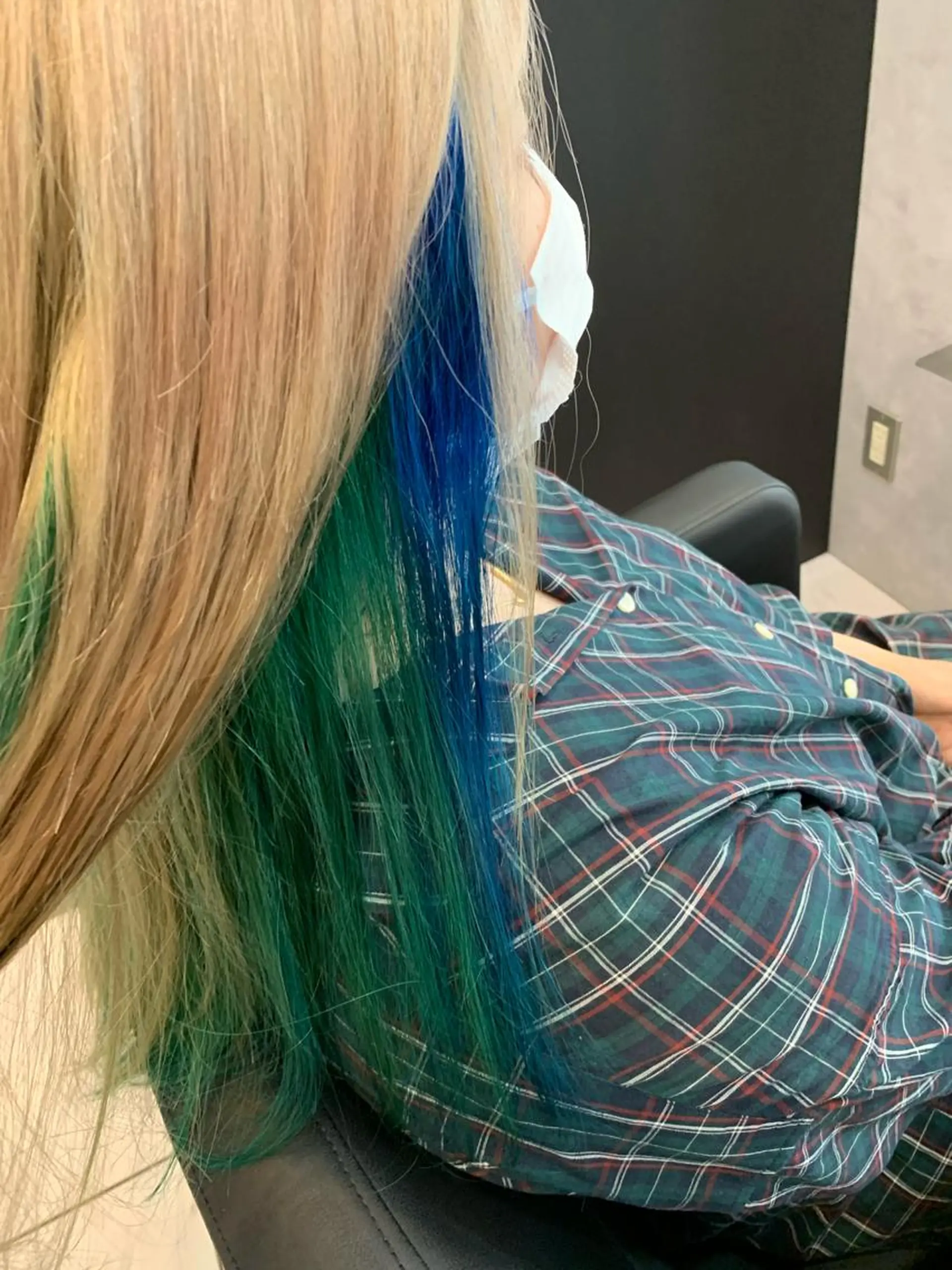 ロング カラー ブロンド ブルーカラー ヘアカラー トリートメント 透明感/ブリーチ縮毛 /髪質改善/星野純一のヘアスタイル