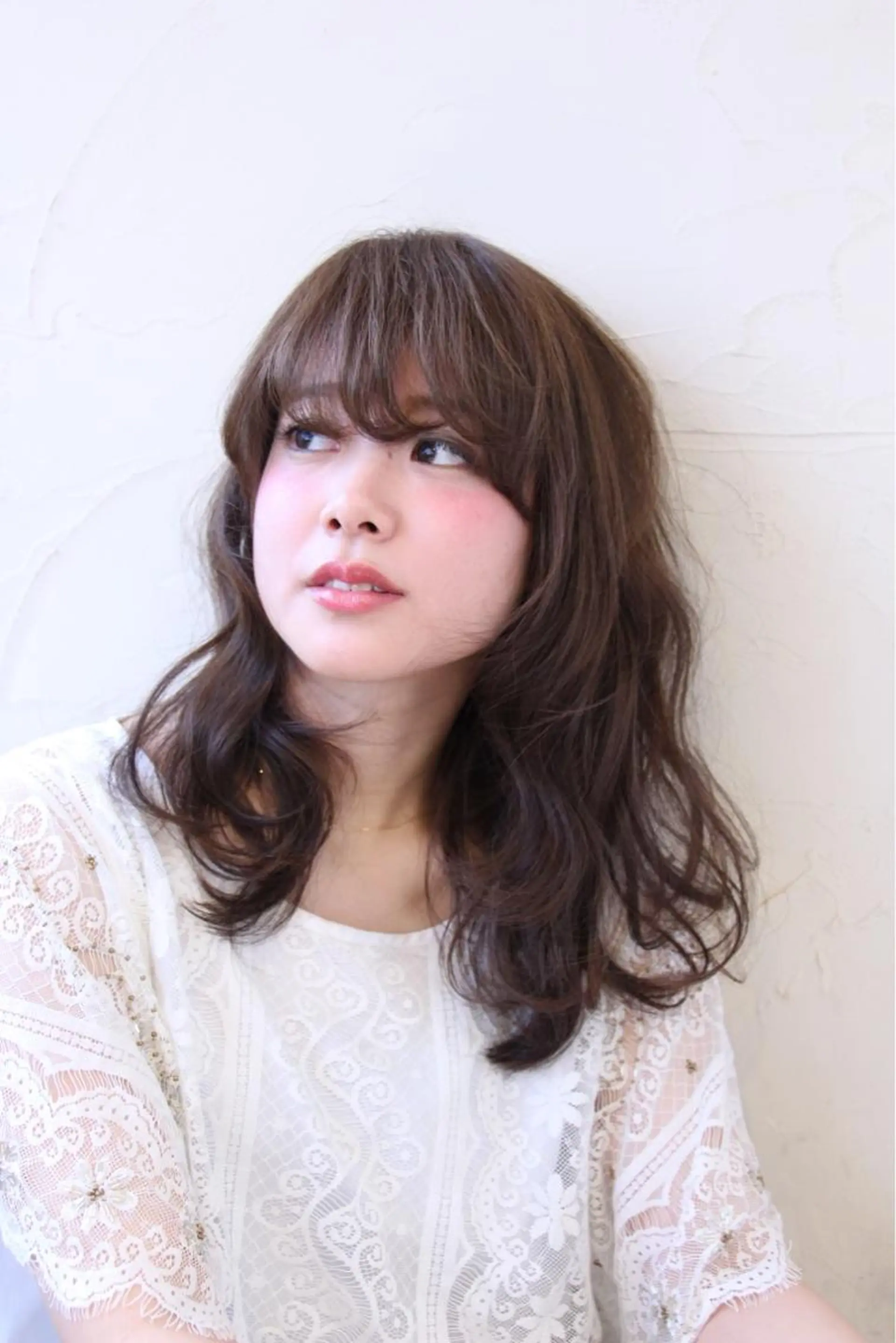 セミロング カラー LoRE hair 四条河原町　西尾友里のヘアスタイル