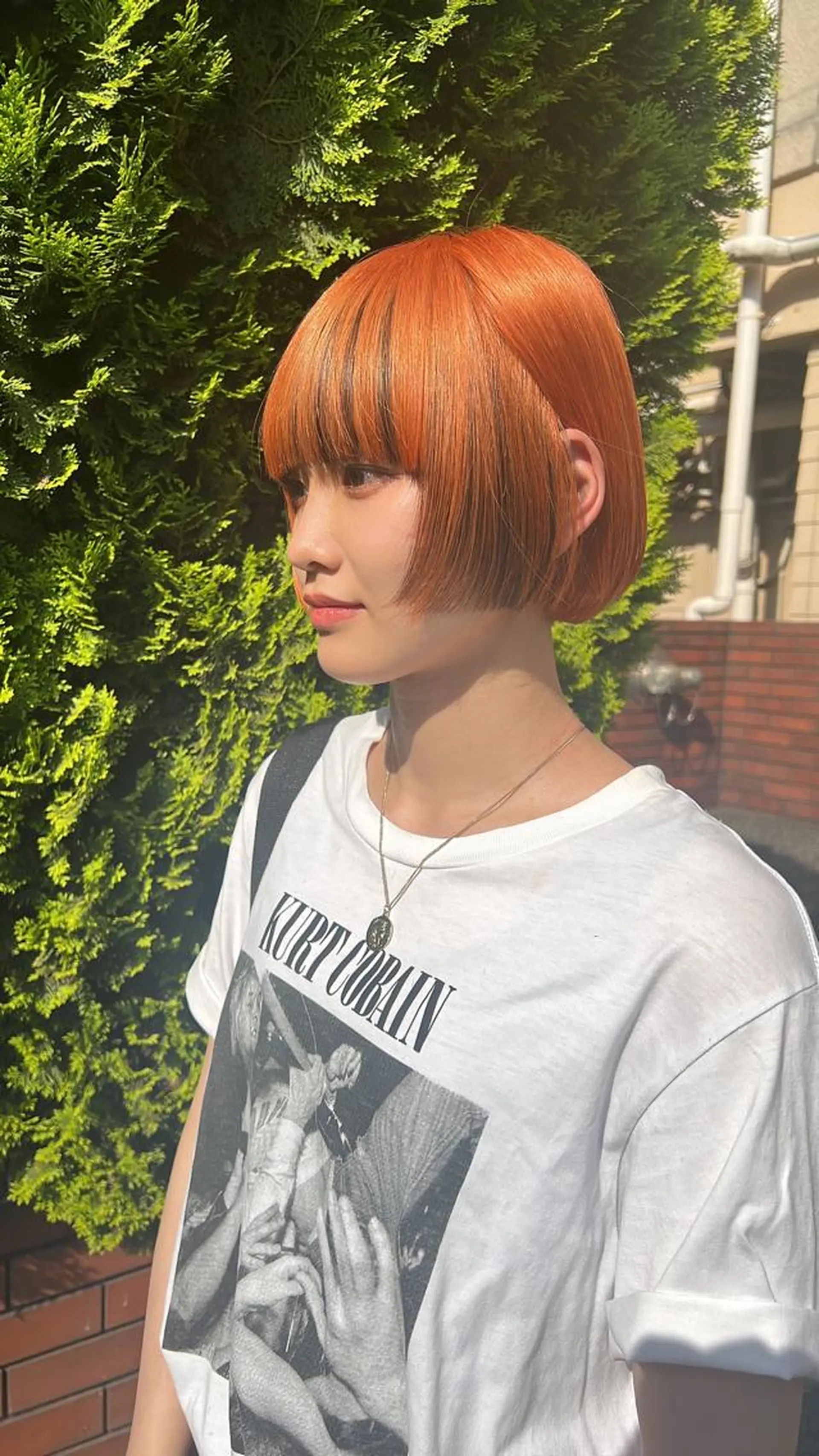 ショート カラー ブリーチ オレンジ je suis heureuse所属・ハイライトカラー 🌀ゆい❣️のヘアスタイル