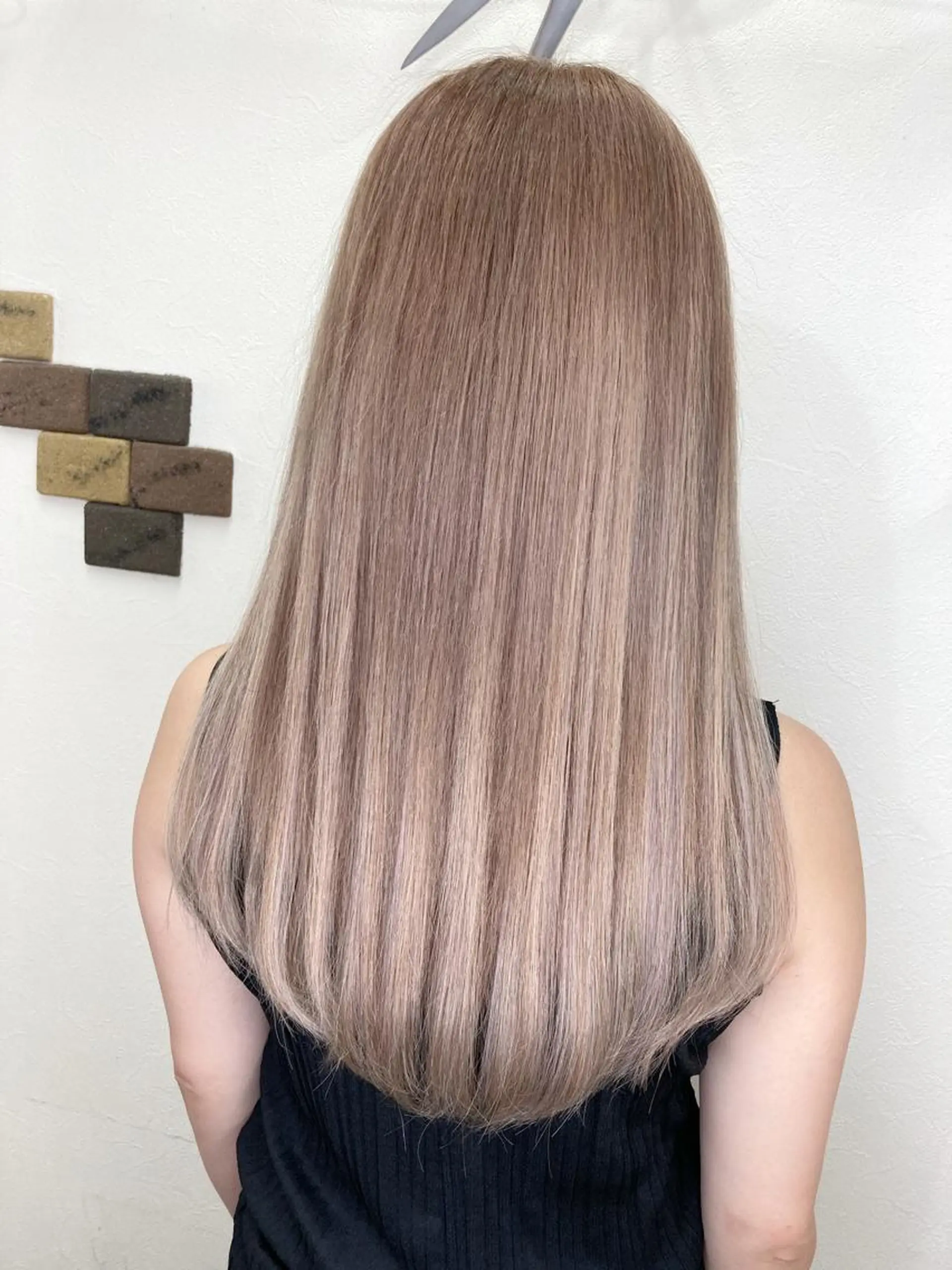 セミロング カラー アッシュ ベージュカラー KEISUKE/カラ ー🐶シールエクステのヘアスタイル