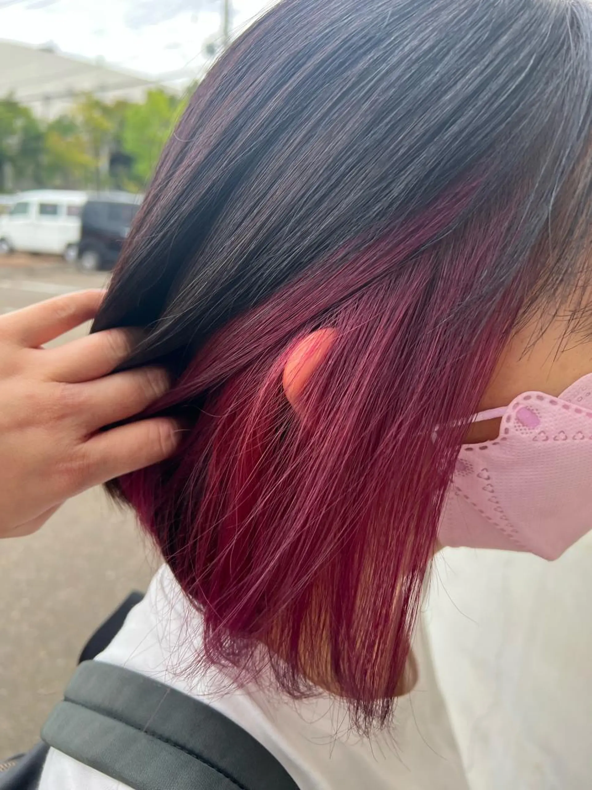 ショート カラー イヤリングカラー ピンクカラー Rapt.HAIR所属・Rapt.HAIR 中村 知里のヘアスタイル