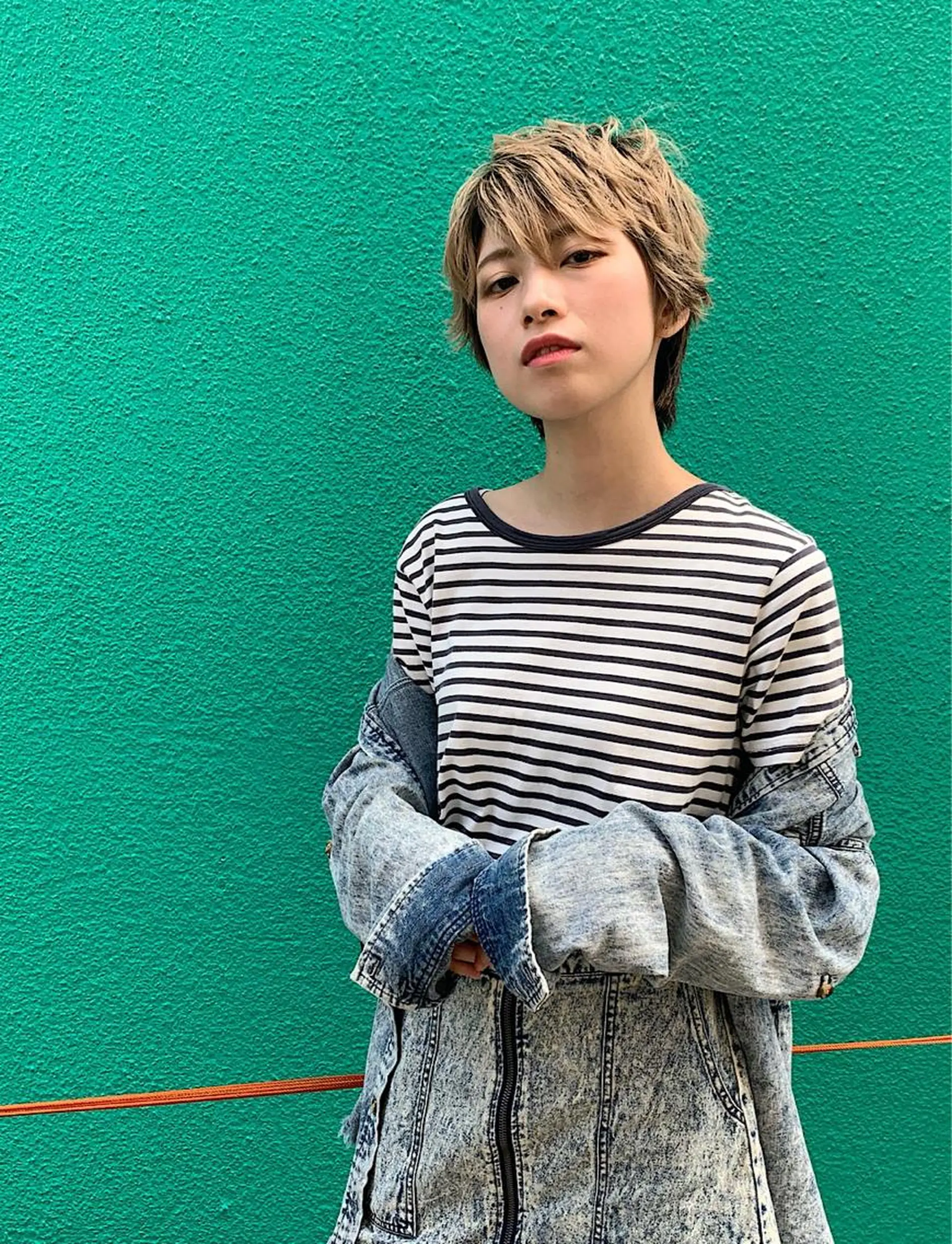 ショート カラー ブリーチ ハイトーンカラー ショートヘア カット 縮毛矯正 トリートメント 🟤TAP🟤 木曳野　金沢店のヘアスタイル