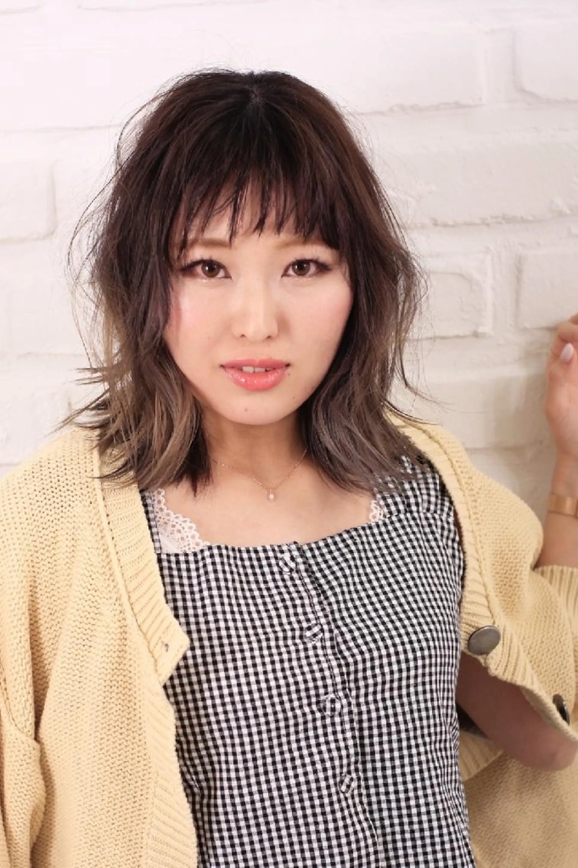 ミディアム カラー カット 染野 匠のヘアスタイル