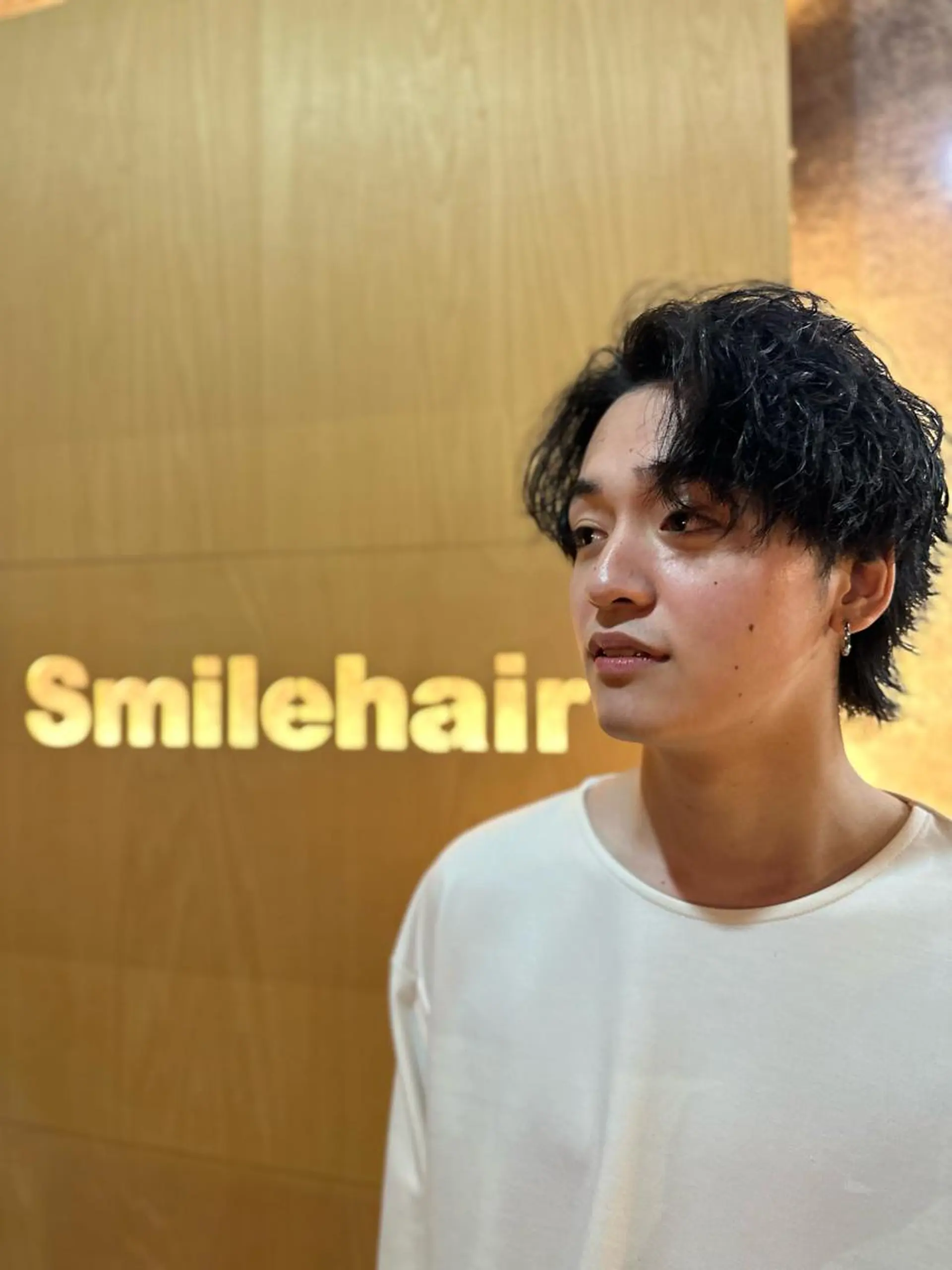 ミディアム メンズ 波巻きパーマ カット パーマ スマイルヘアー北浦和2号店所属・メンズカット指名1位 小池 優斗のヘアスタイル