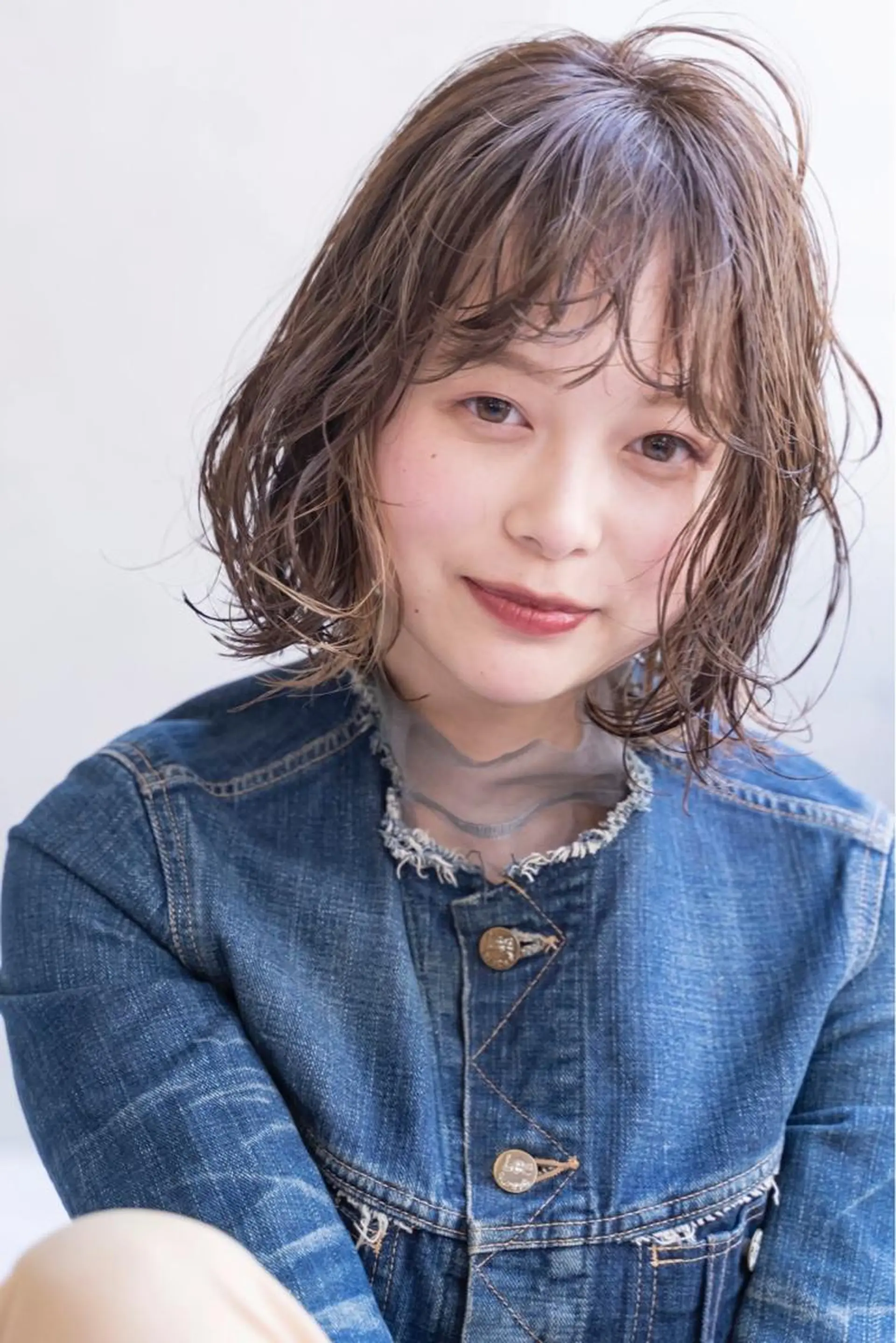 ミディアム ボブ カット ヘアカラー トリートメント ヘッドスパ ヘアセット 山口 竣也のヘアスタイル