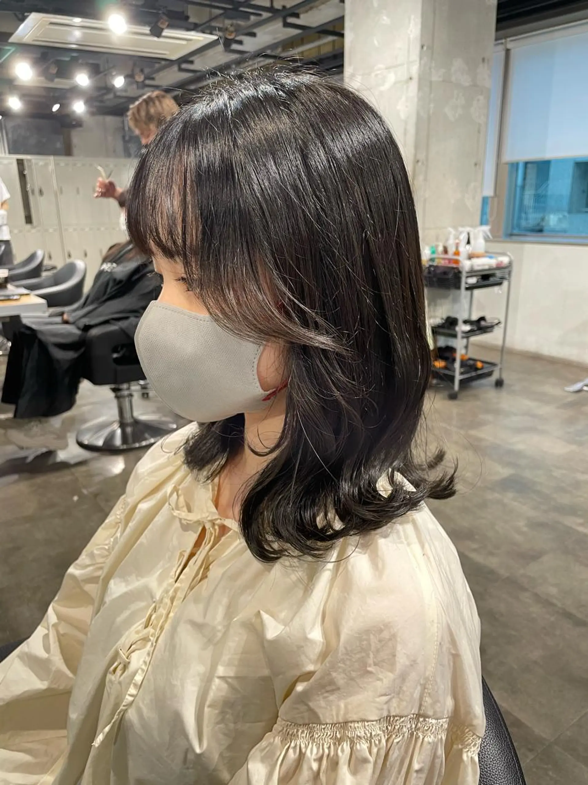 セミロング カラー カット ヘアカラー トリートメント ヘアセット I'S.横浜所属・赤み消しカラー 🍀JUNKIのヘアスタイル