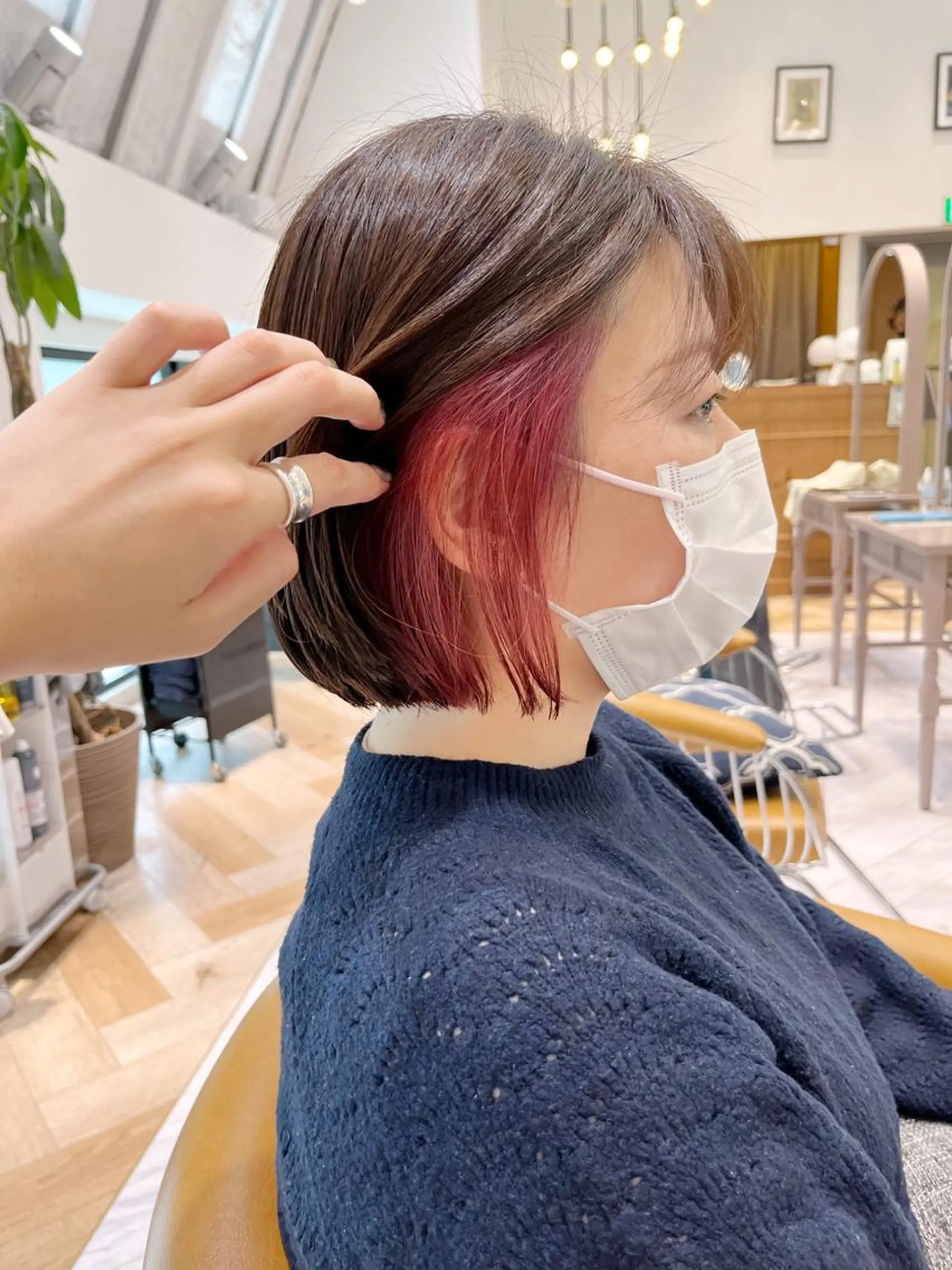 ミディアム カット ヘアカラー トリートメント エリアNo.1ボブ 💟Nanatsuのヘアスタイル