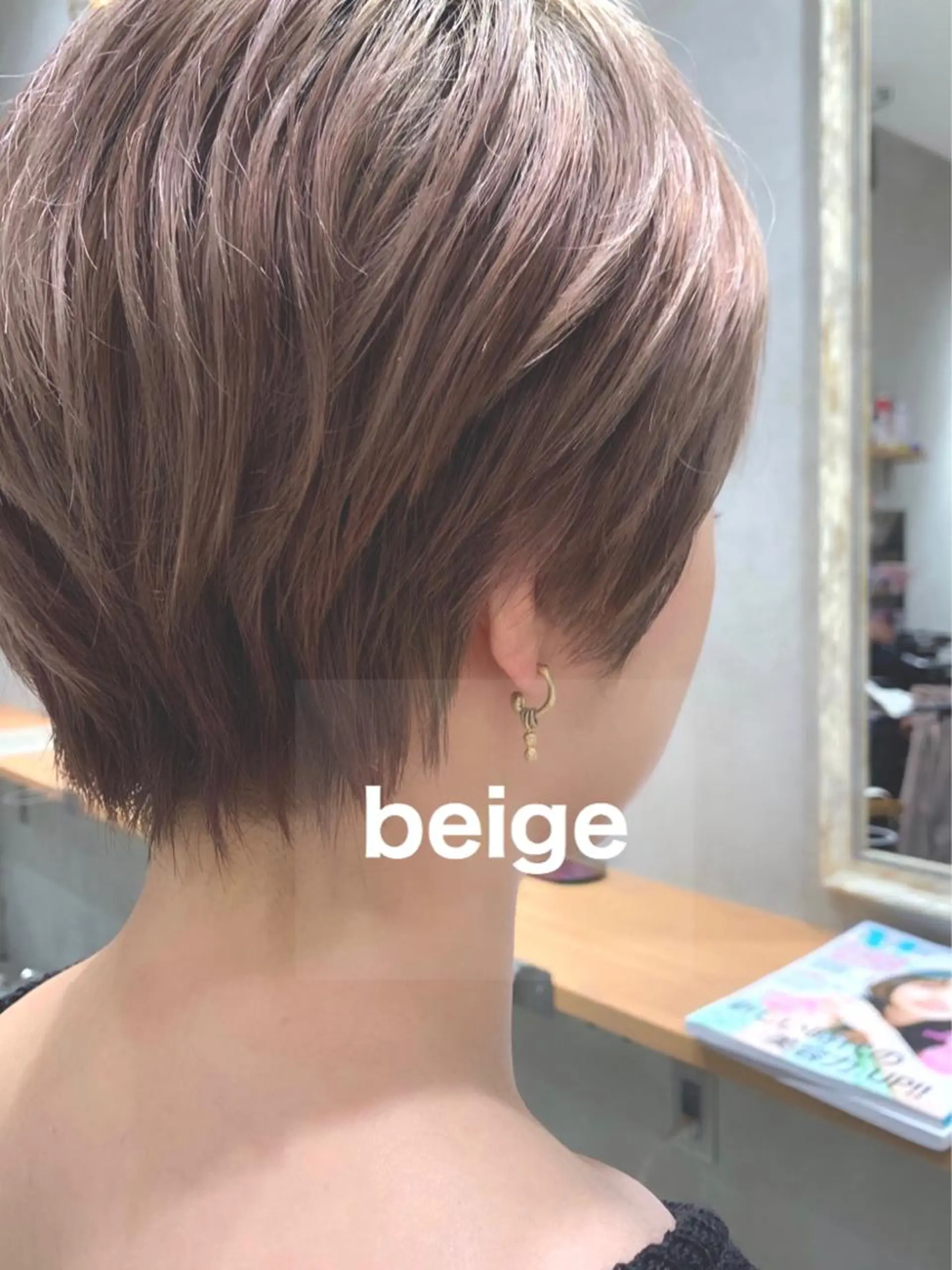 ショート カラー ベージュカラー ダブルカラー カット ヘアカラー トリートメント stylist  ＊ mahoのヘアスタイル