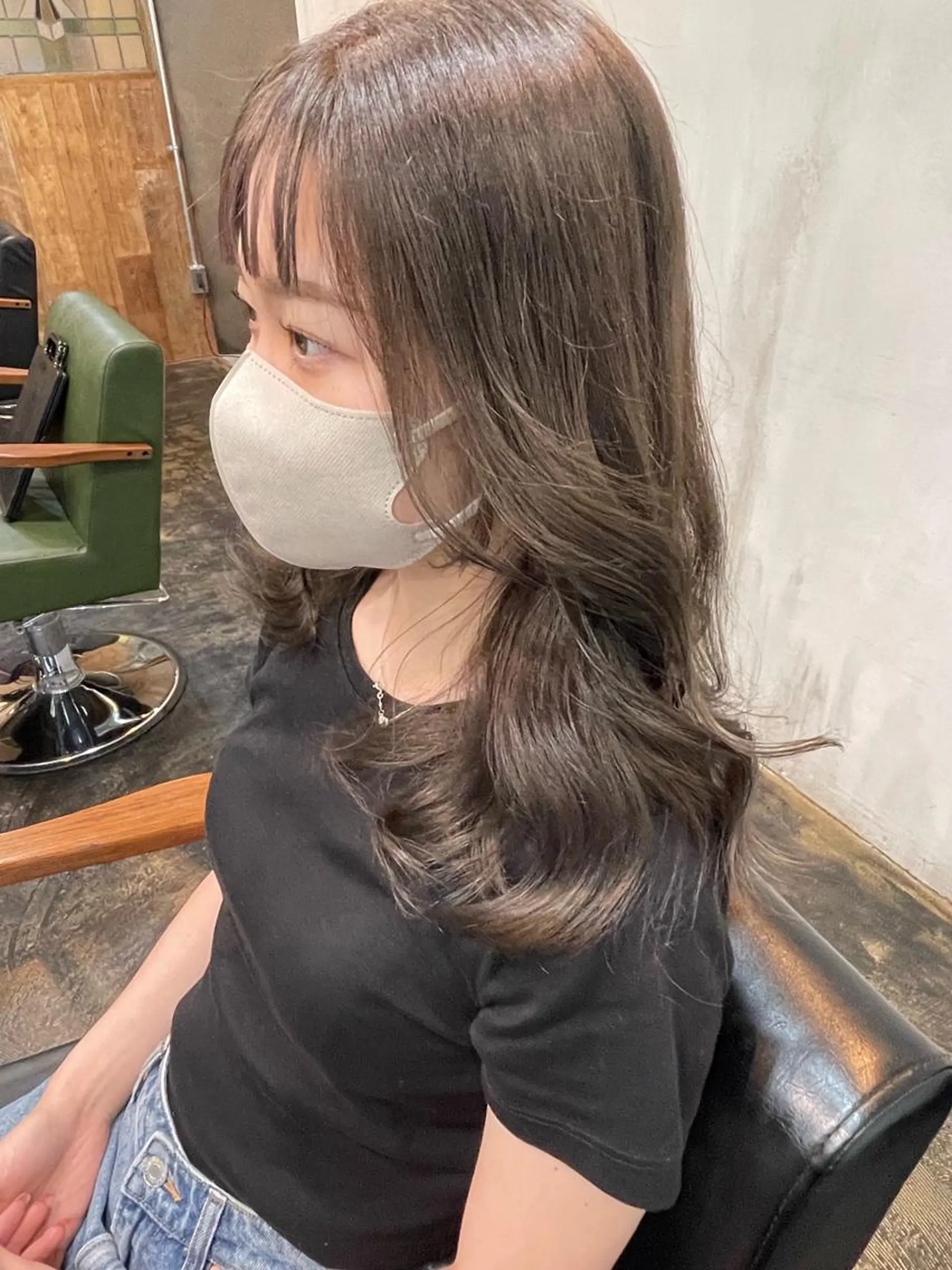 セミロング カット ヘアカラー 韓国 / 中国ヘア 🦋Noniのヘアスタイル