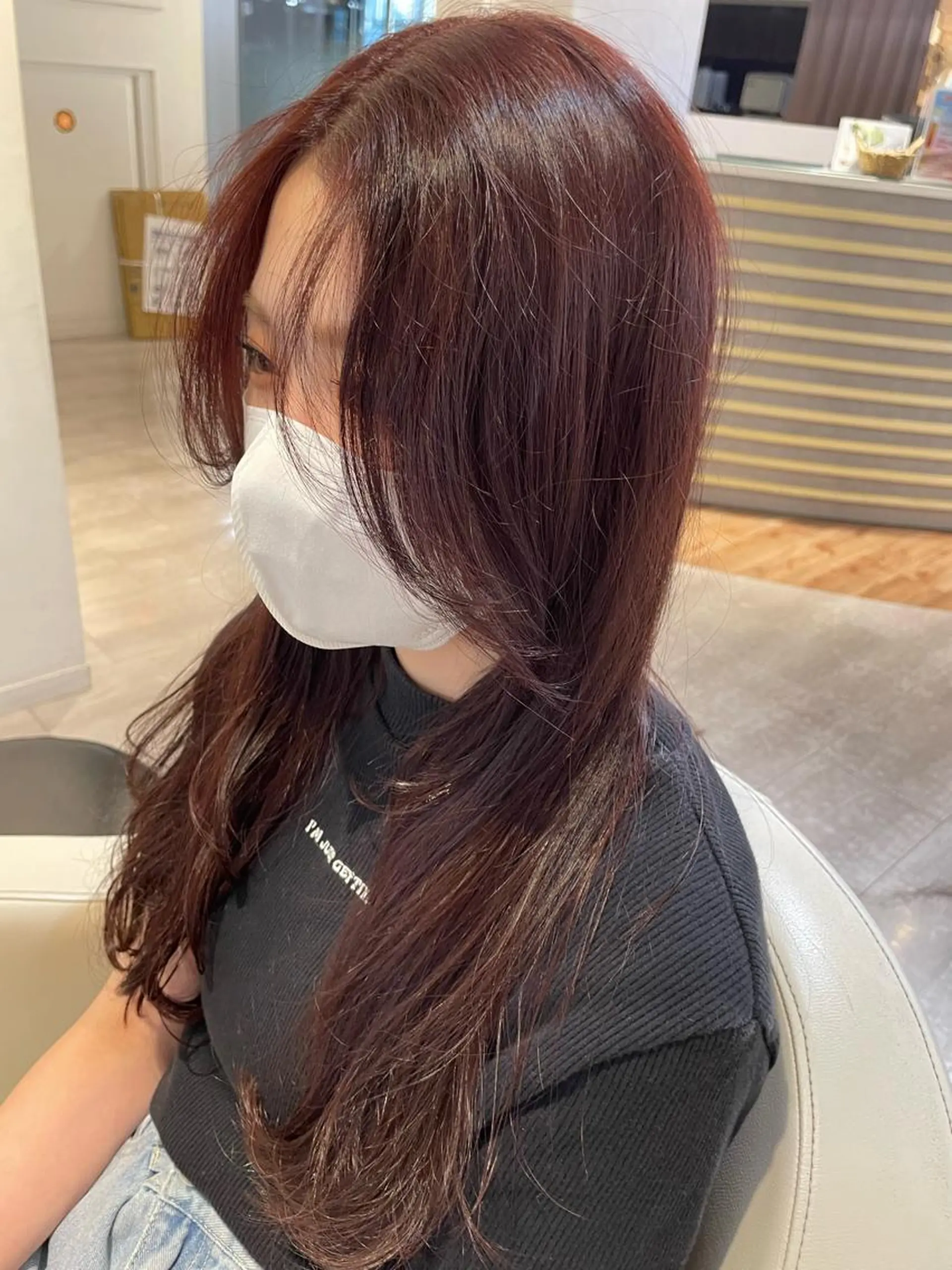 ロング カラー レイヤーパーマ/ ショートパーマ/横浜のヘアスタイル