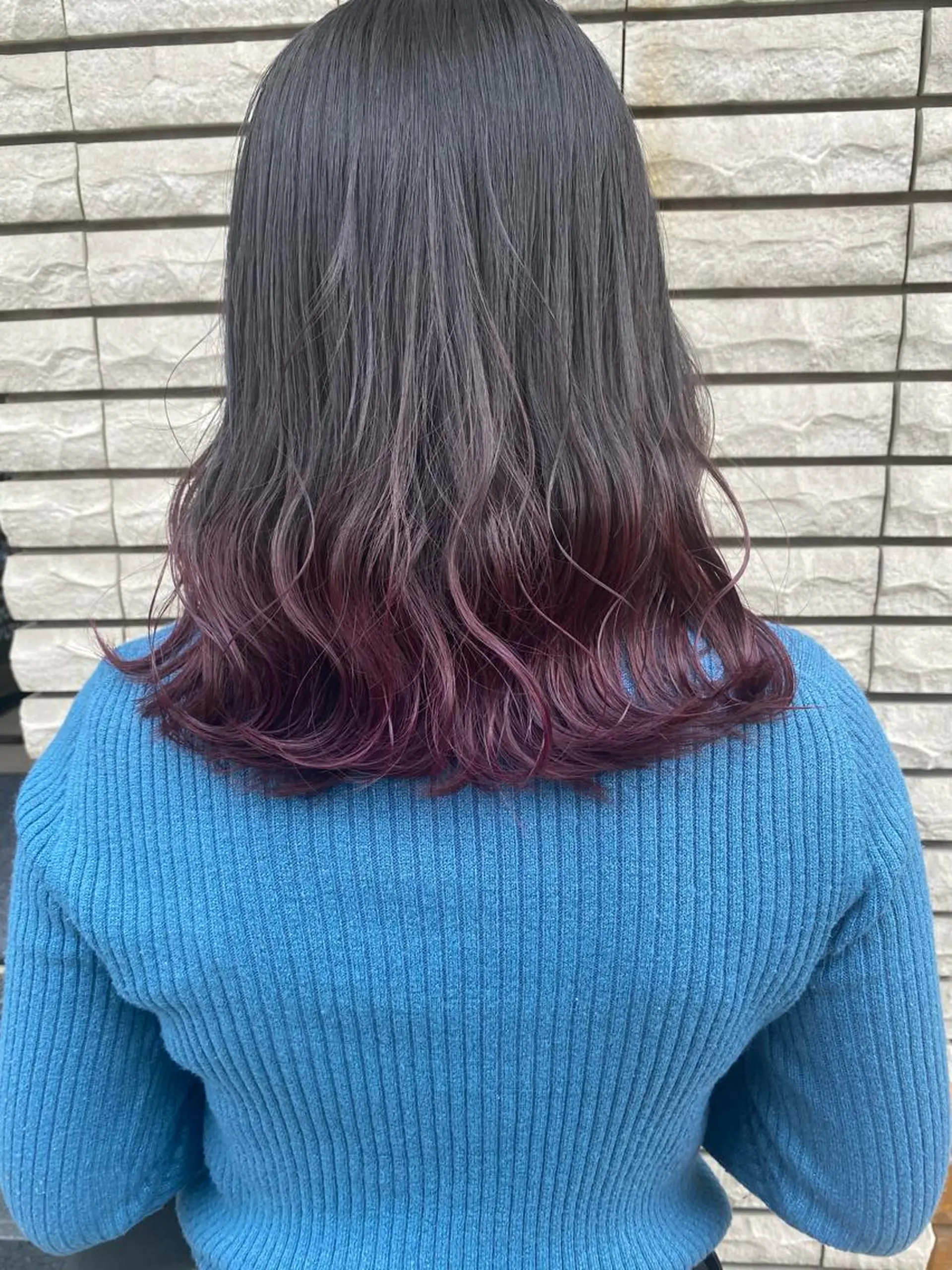 カラー グラデーションカラー ラベンダーカラー ピンクカラー ピンクラベンダー ヘアカラー AYANE 韓国ヘア /レイヤーカットのヘアスタイル