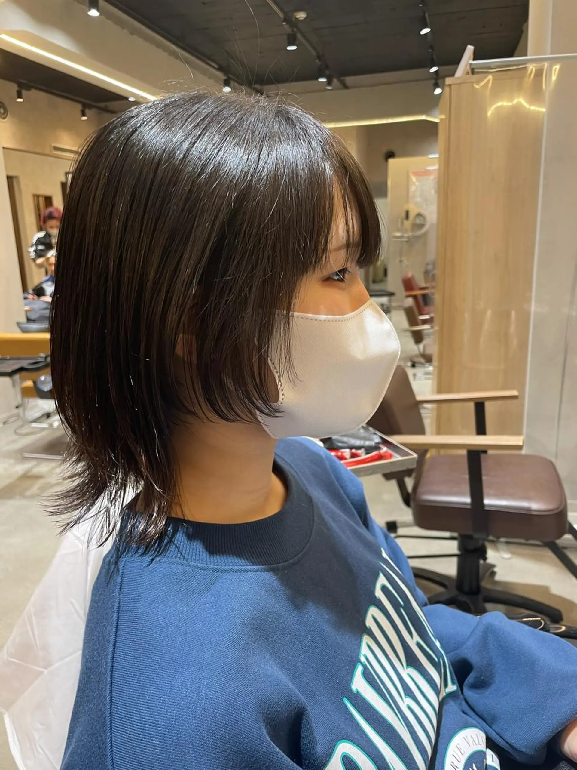 ミディアム ウルフカット カット 縮毛矯正 ♦️モテ髪創作者 SUGA♦️のヘアスタイル