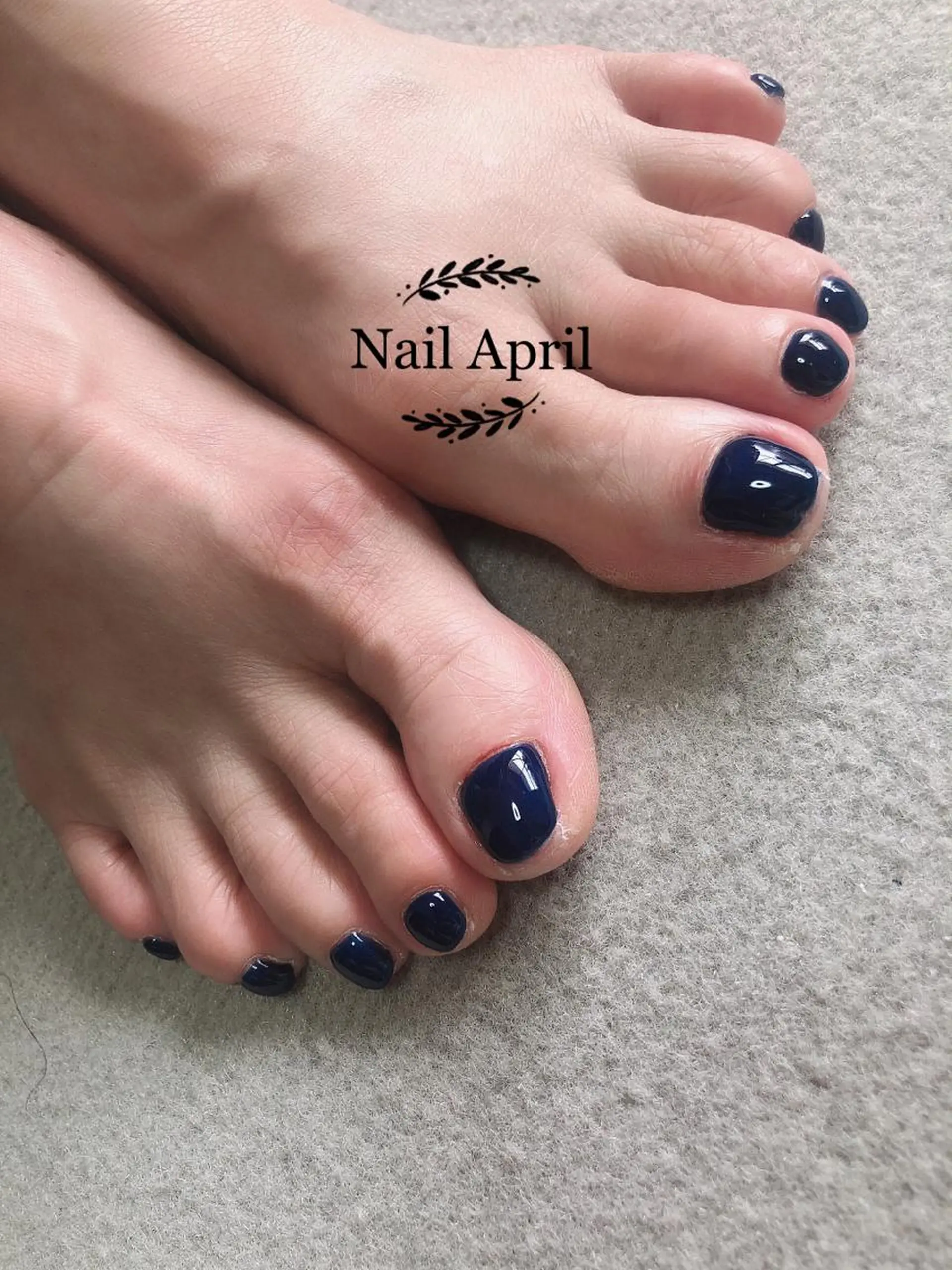 ネイル フットネイル ジェルネイル ワンカラーネイル パラジェル April Nailのネイルデザイン