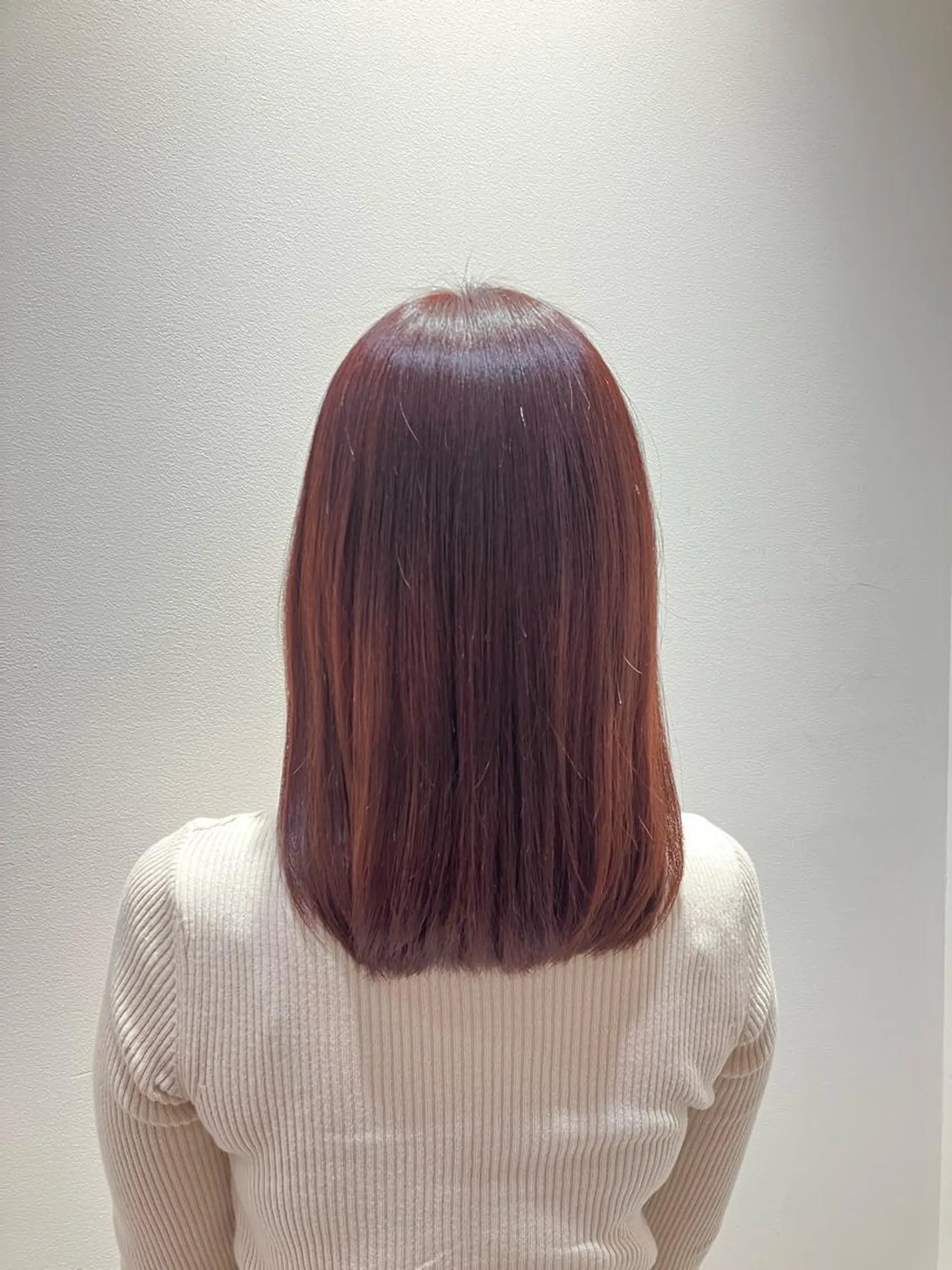 セミロング カラー ブラウンカラー レッドカラー 小顔似合わせカット/ レイヤー/maiのヘアスタイル