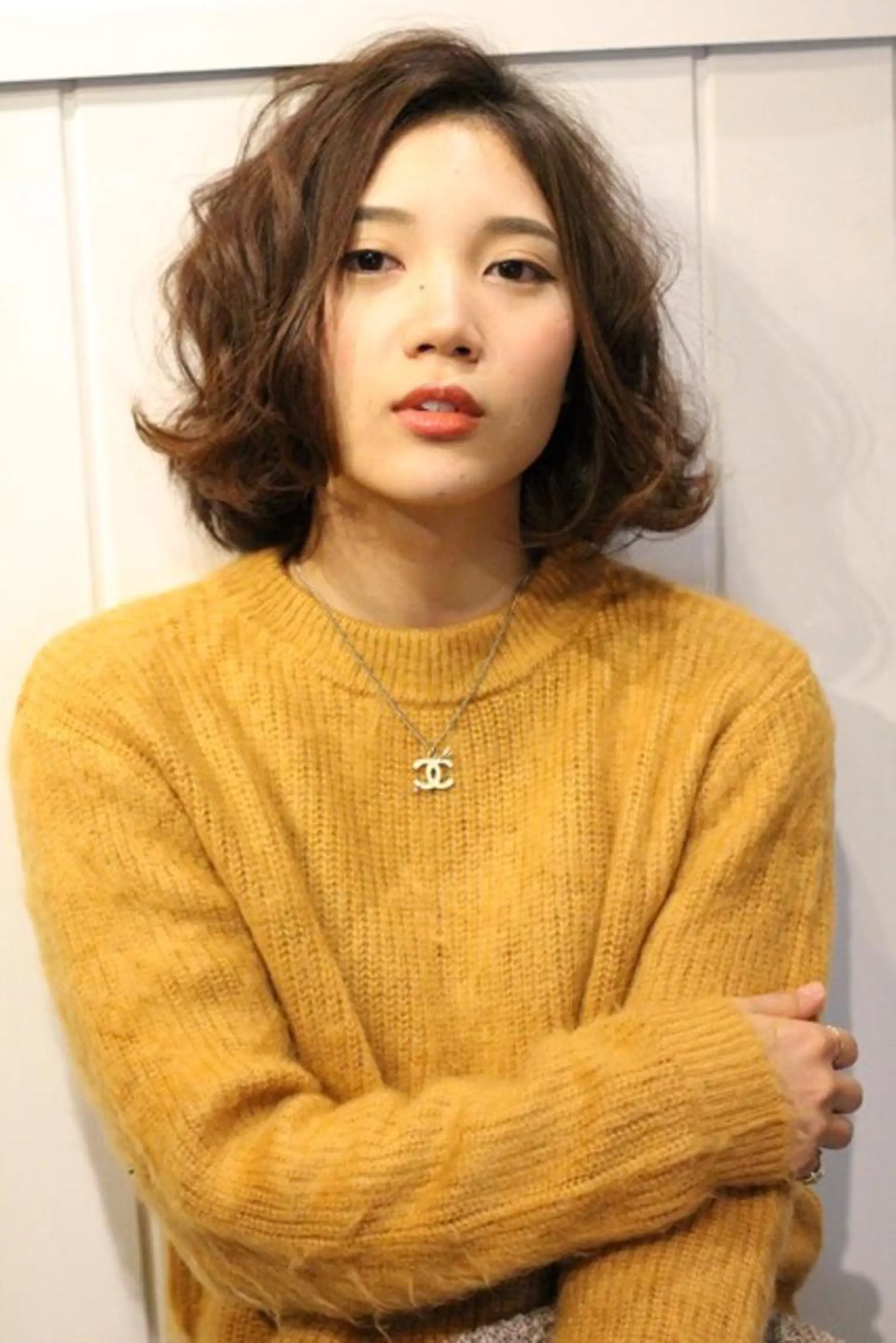 ミディアム カラー パーマ ミディアムパーマ カット パーマ トリートメント BANDE所属・BANDE 水崎 悟のヘアスタイル