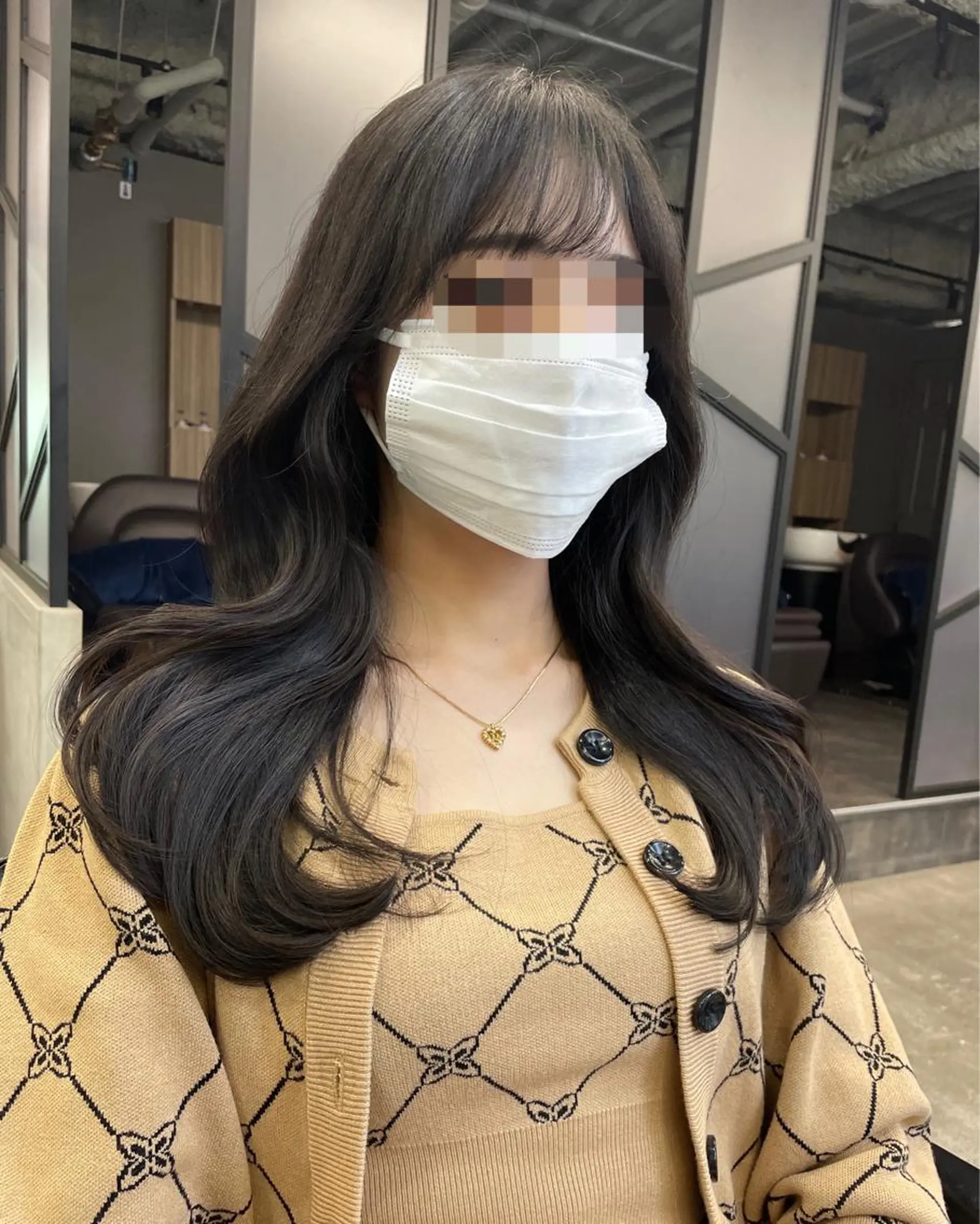 ロング カット ヘアカラー トリートメント 韓国ヘア🦋レイヤー 小林優のヘアスタイル