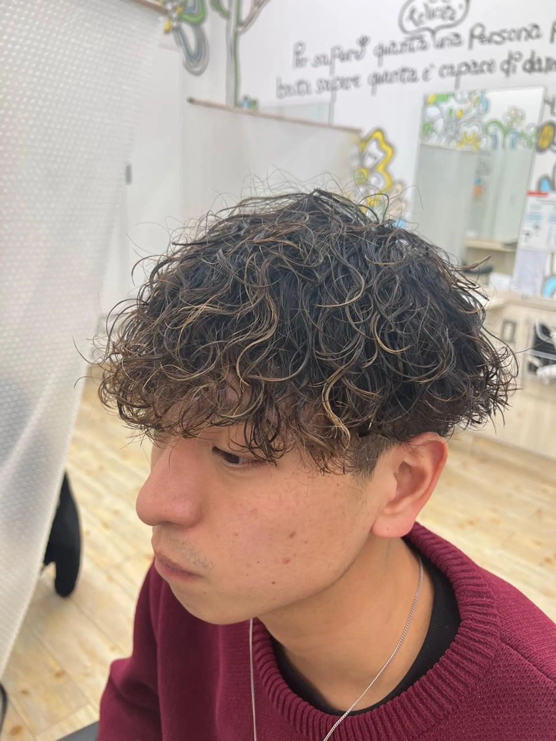 パーマ メンズ メンズパーマ 波巻きパーマ カット パーマ ショート/大人ショー ト/二宮光広のヘアスタイル