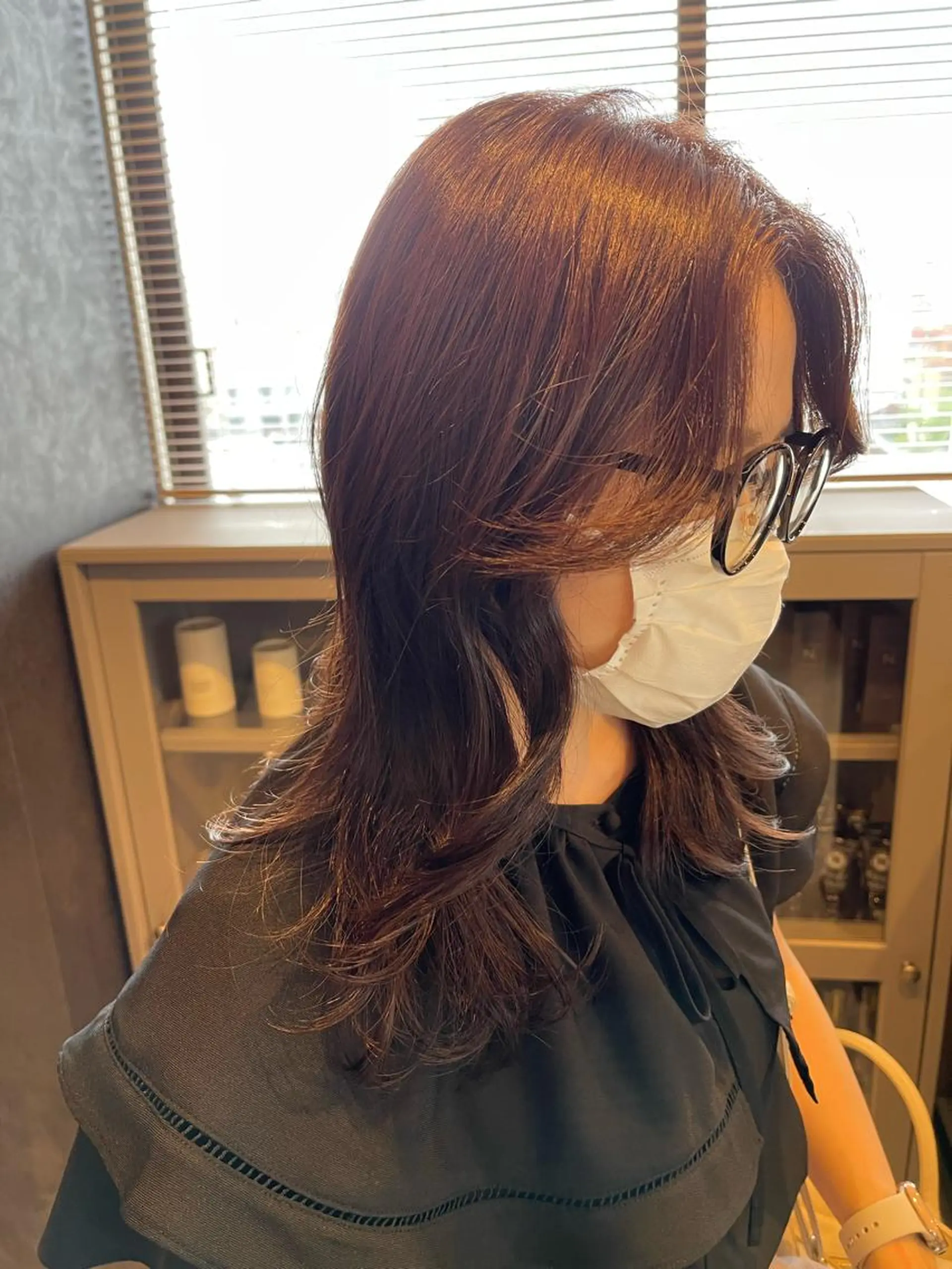 セミロング カラー ラベンダーカラー レイヤーカット カット ヘアカラー トリートメント tocca河原町〰️ 藤川日向のヘアスタイル